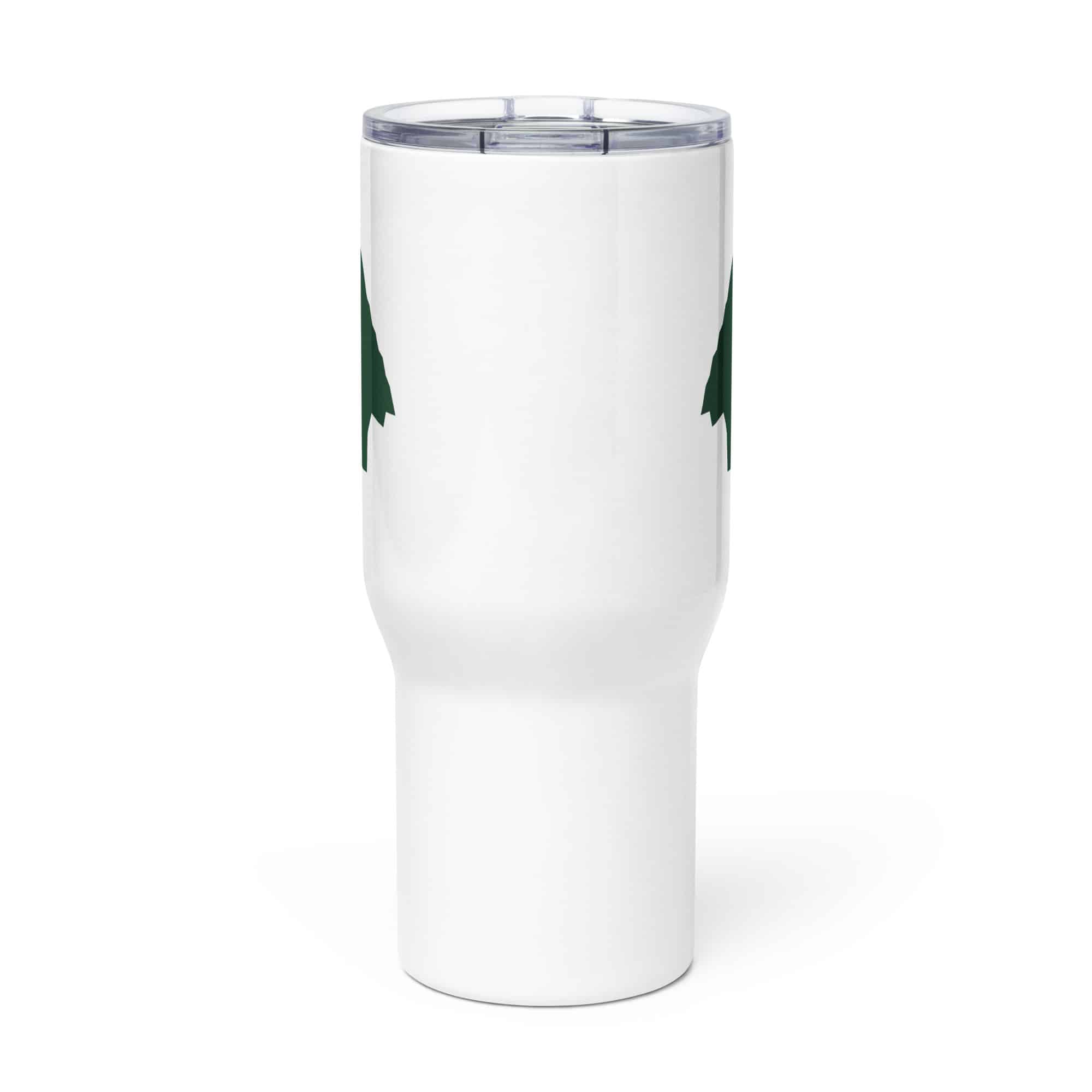 Forest Green Knapped Flint Arrowhead Travel Mug