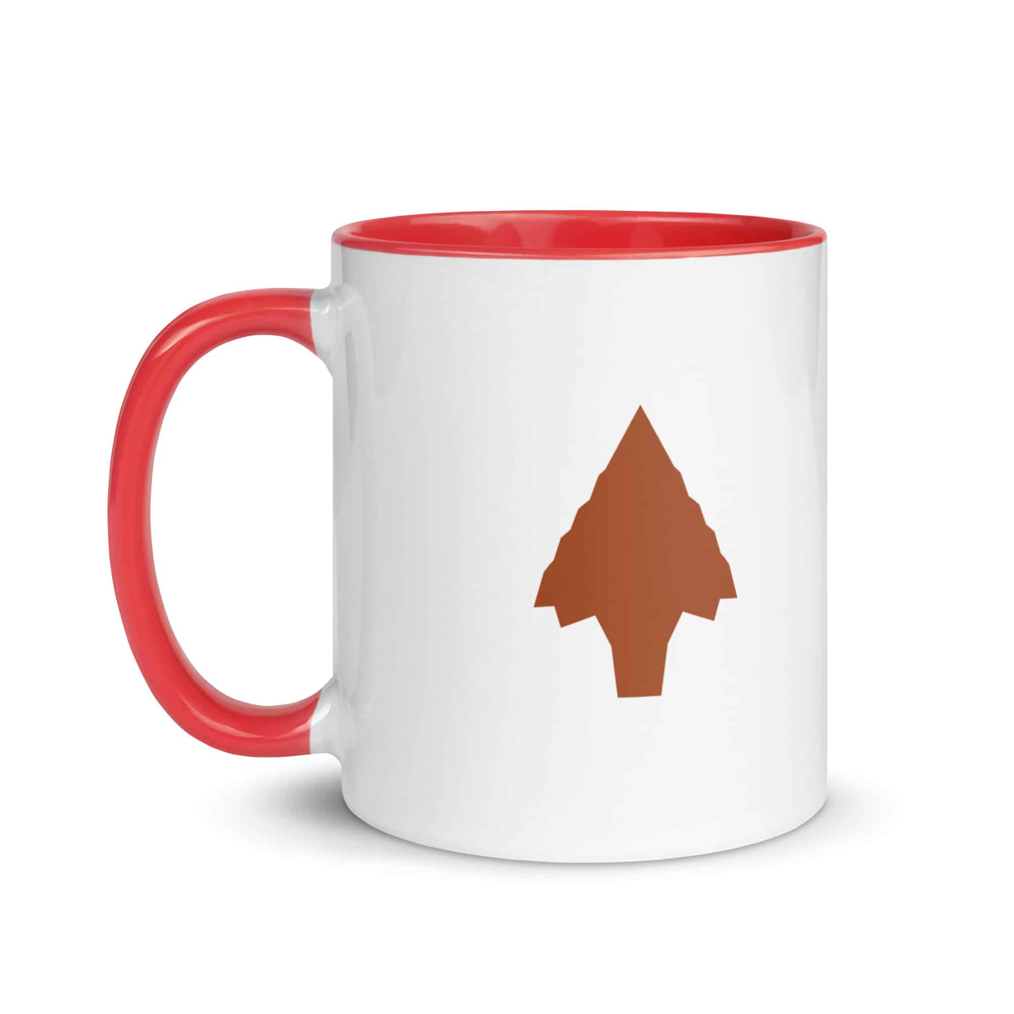 Terracotta Knapped Flint Arrowhead Color Inside Mug