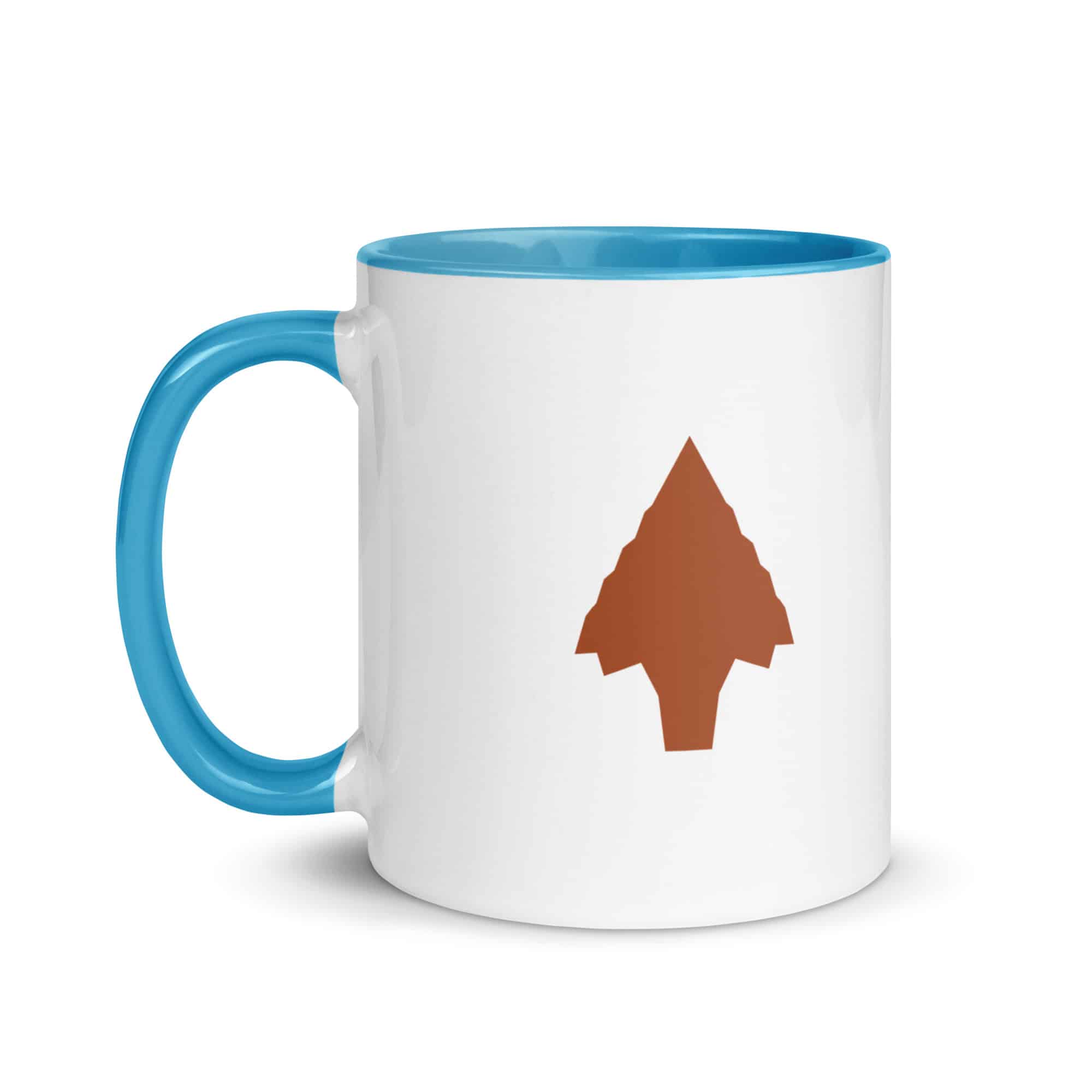 Terracotta Knapped Flint Arrowhead Color Inside Mug