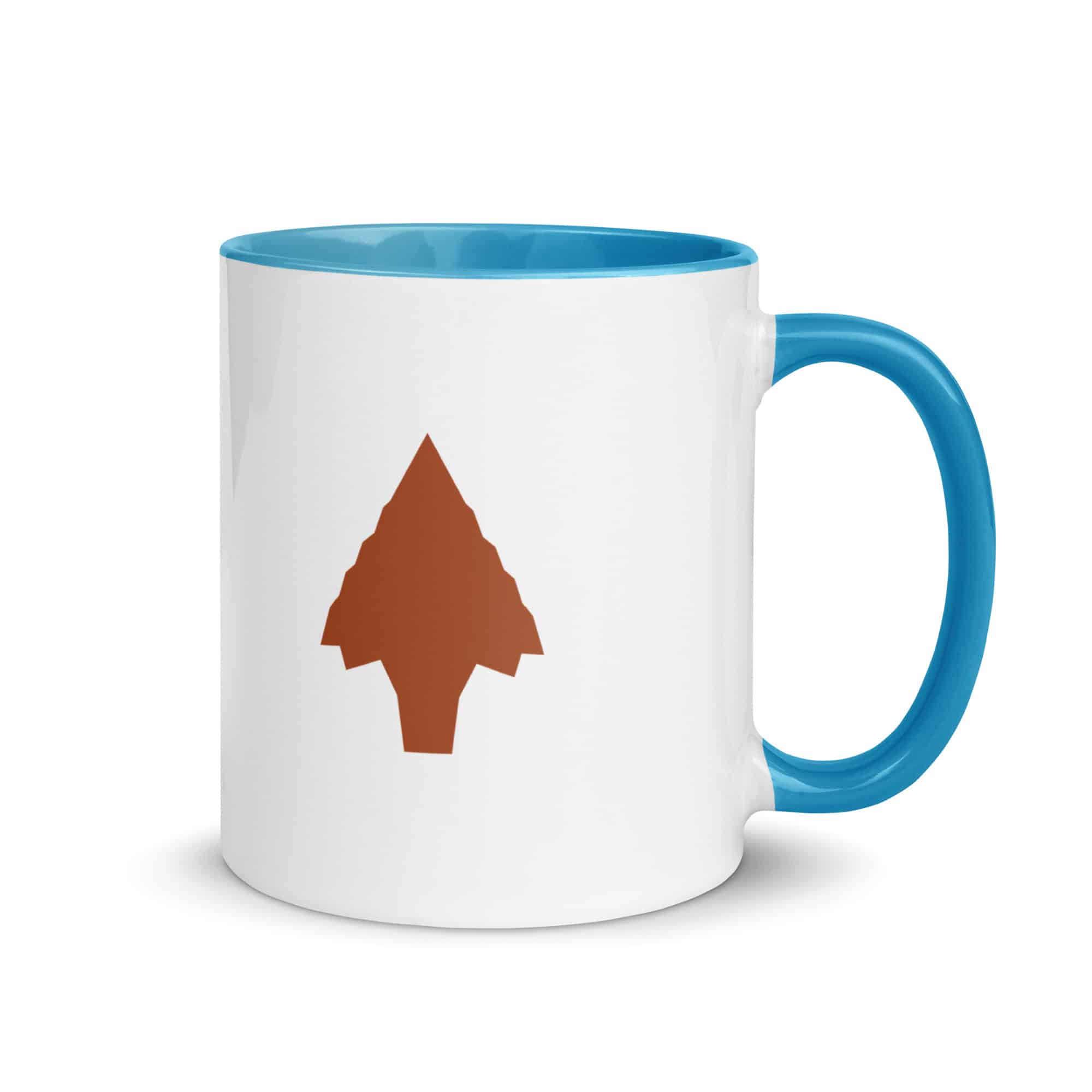 Terracotta Knapped Flint Arrowhead Color Inside Mug