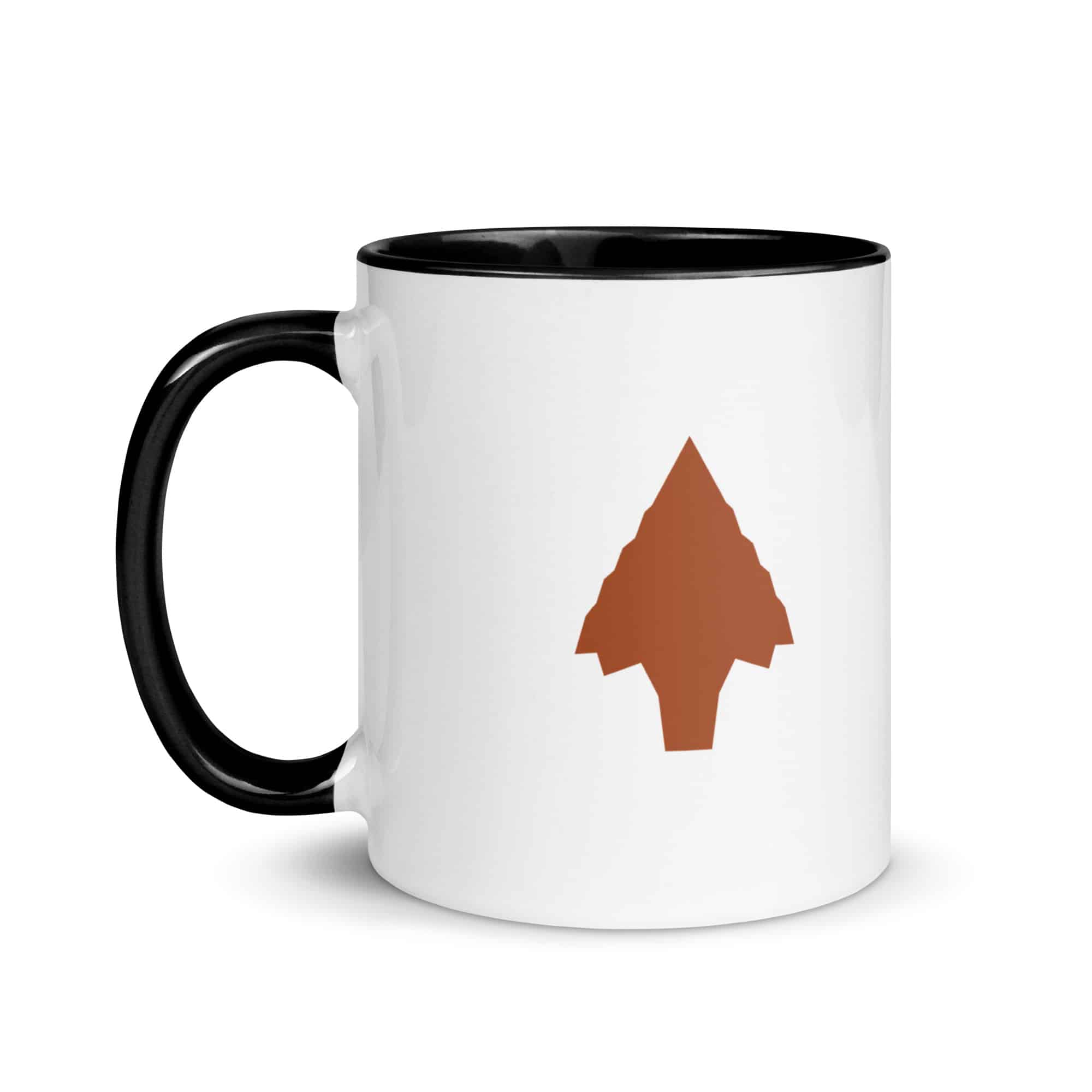 Terracotta Knapped Flint Arrowhead Color Inside Mug