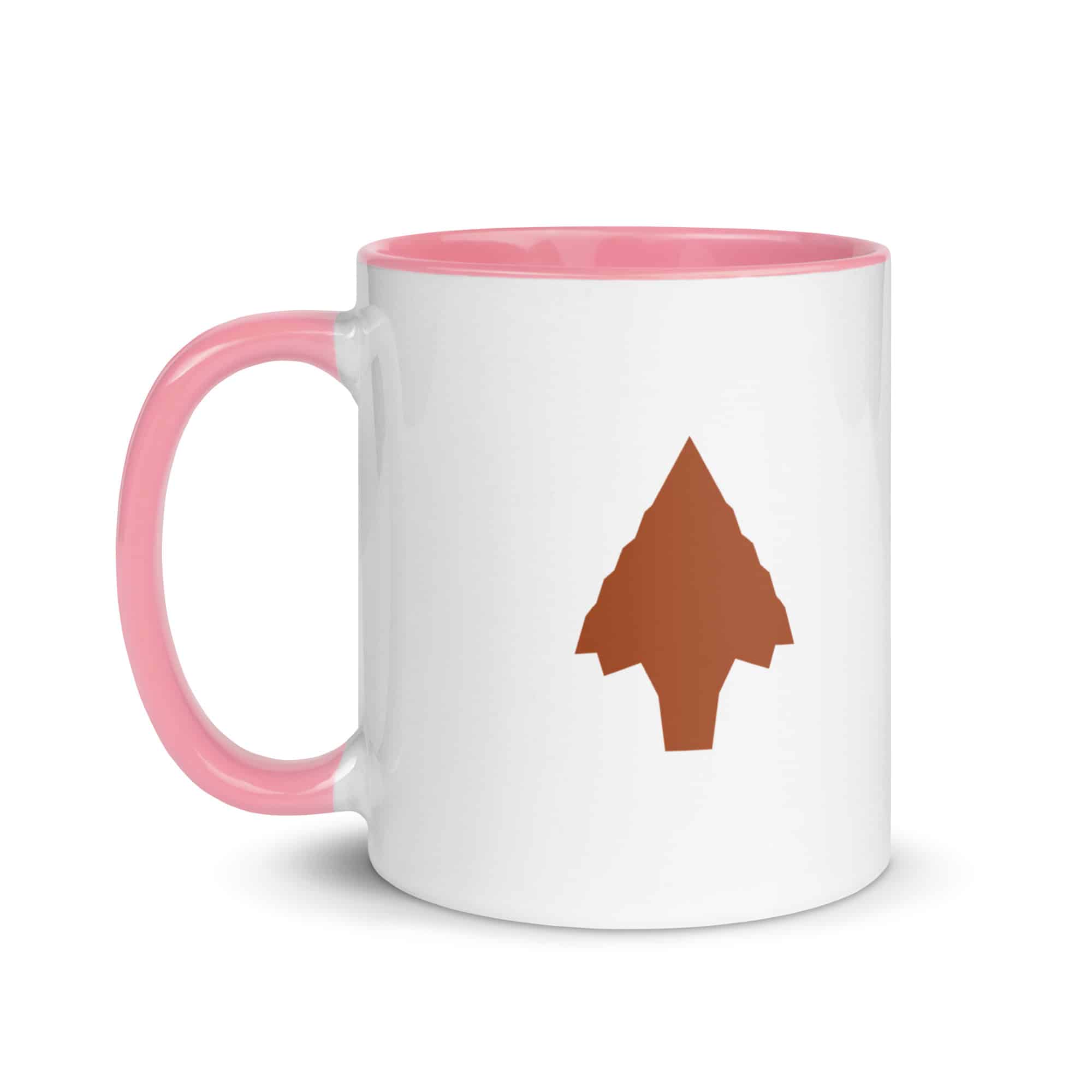 Terracotta Knapped Flint Arrowhead Color Inside Mug