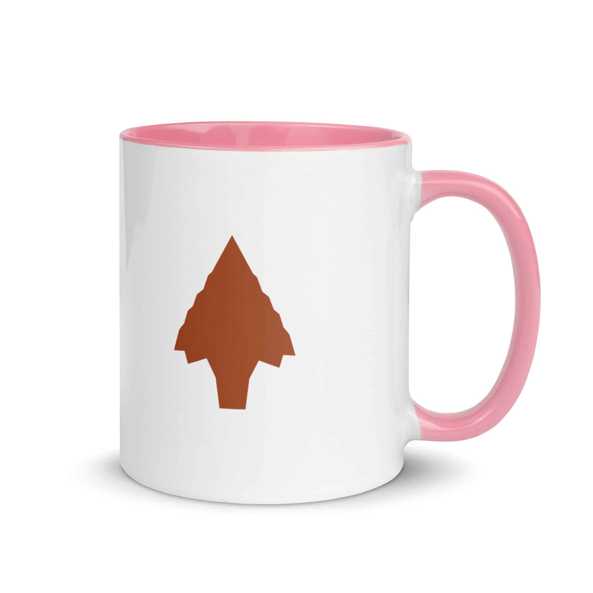 Terracotta Knapped Flint Arrowhead Color Inside Mug