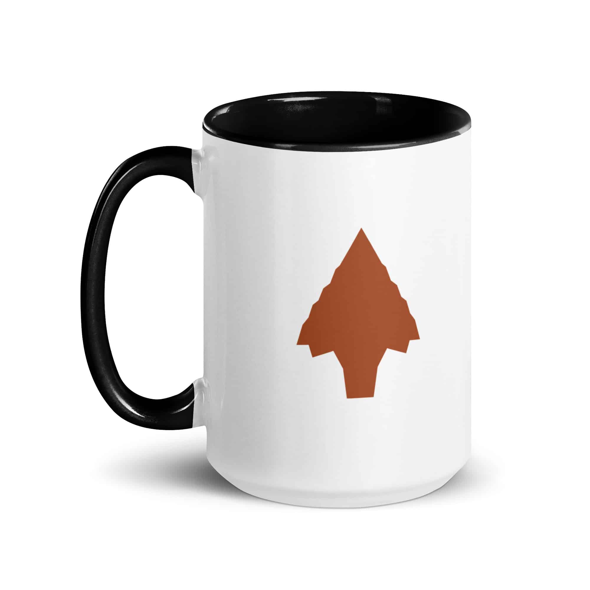 Terracotta Knapped Flint Arrowhead Color Inside Mug