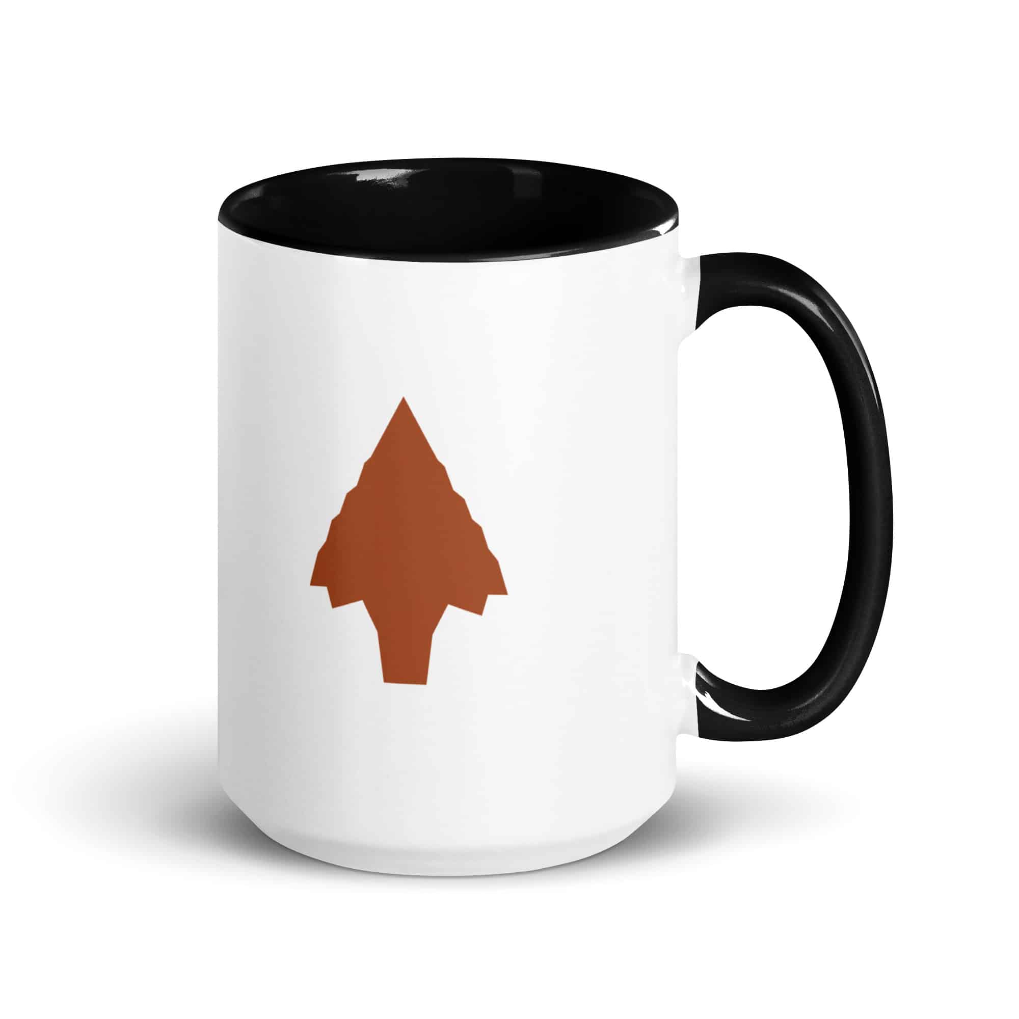 Terracotta Knapped Flint Arrowhead Color Inside Mug
