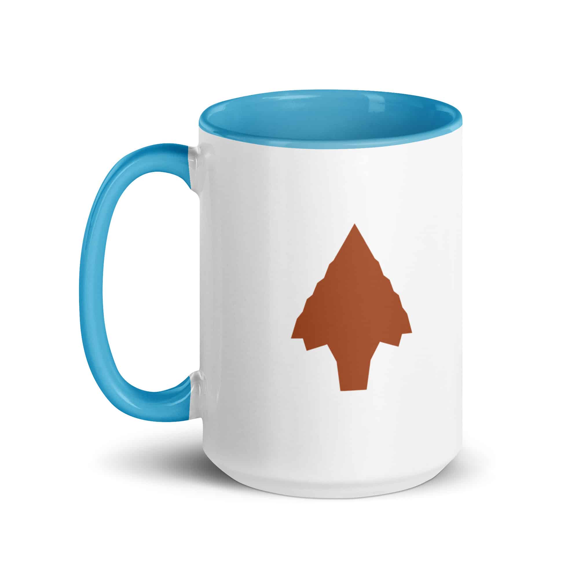 Terracotta Knapped Flint Arrowhead Color Inside Mug