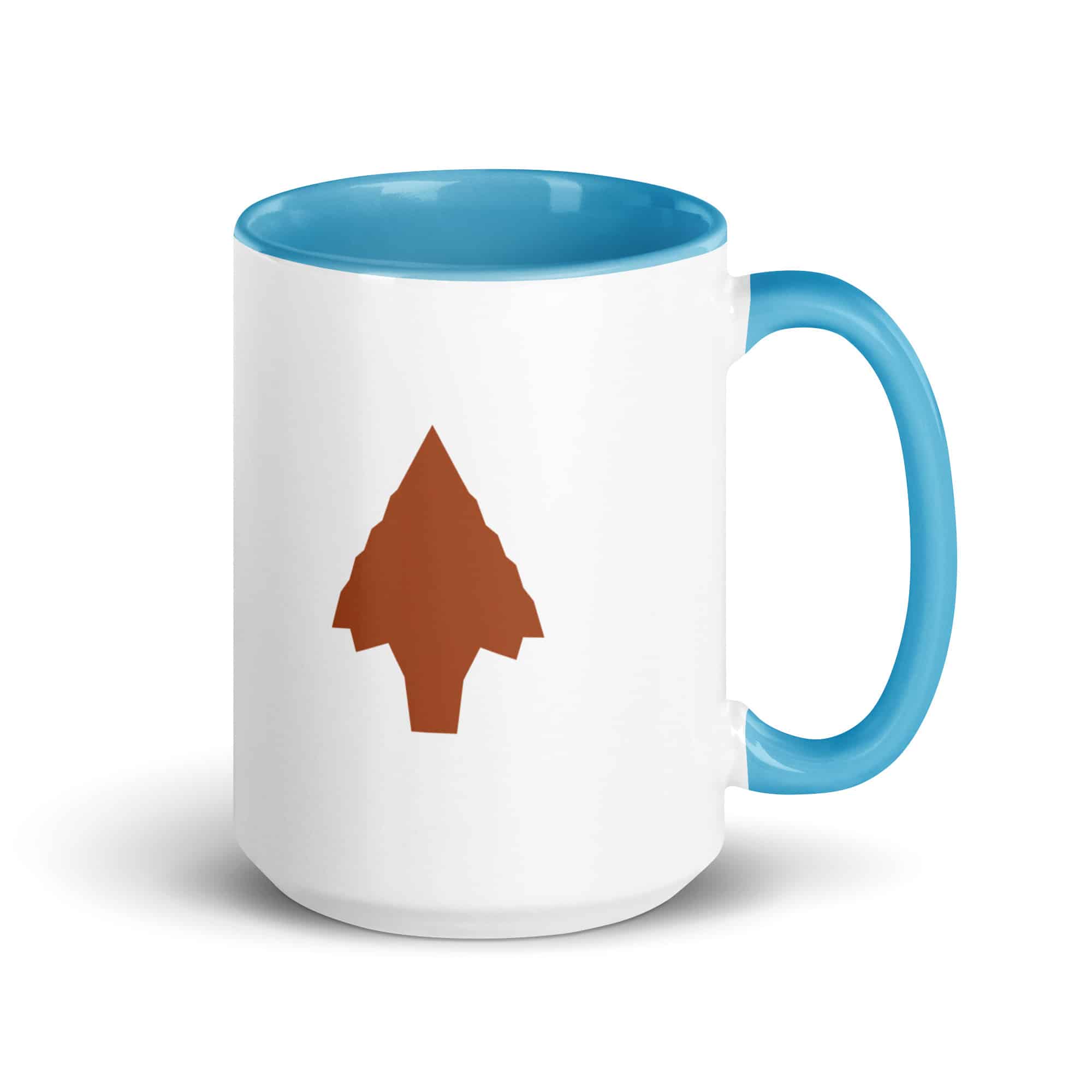 Terracotta Knapped Flint Arrowhead Color Inside Mug