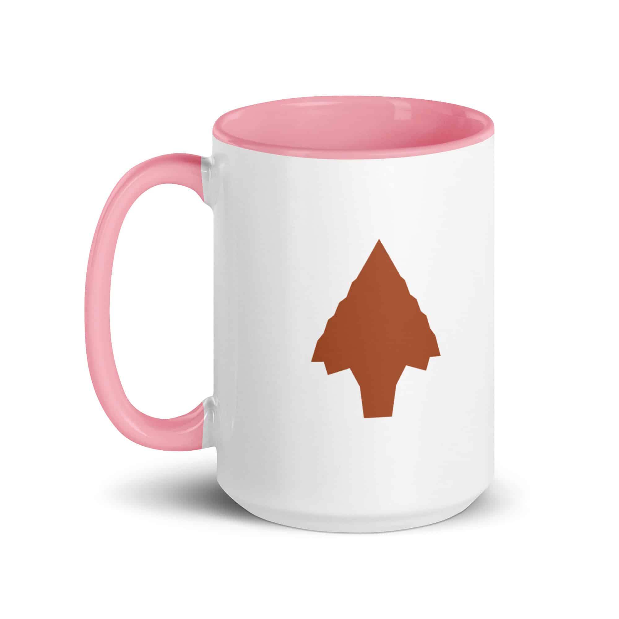 Terracotta Knapped Flint Arrowhead Color Inside Mug