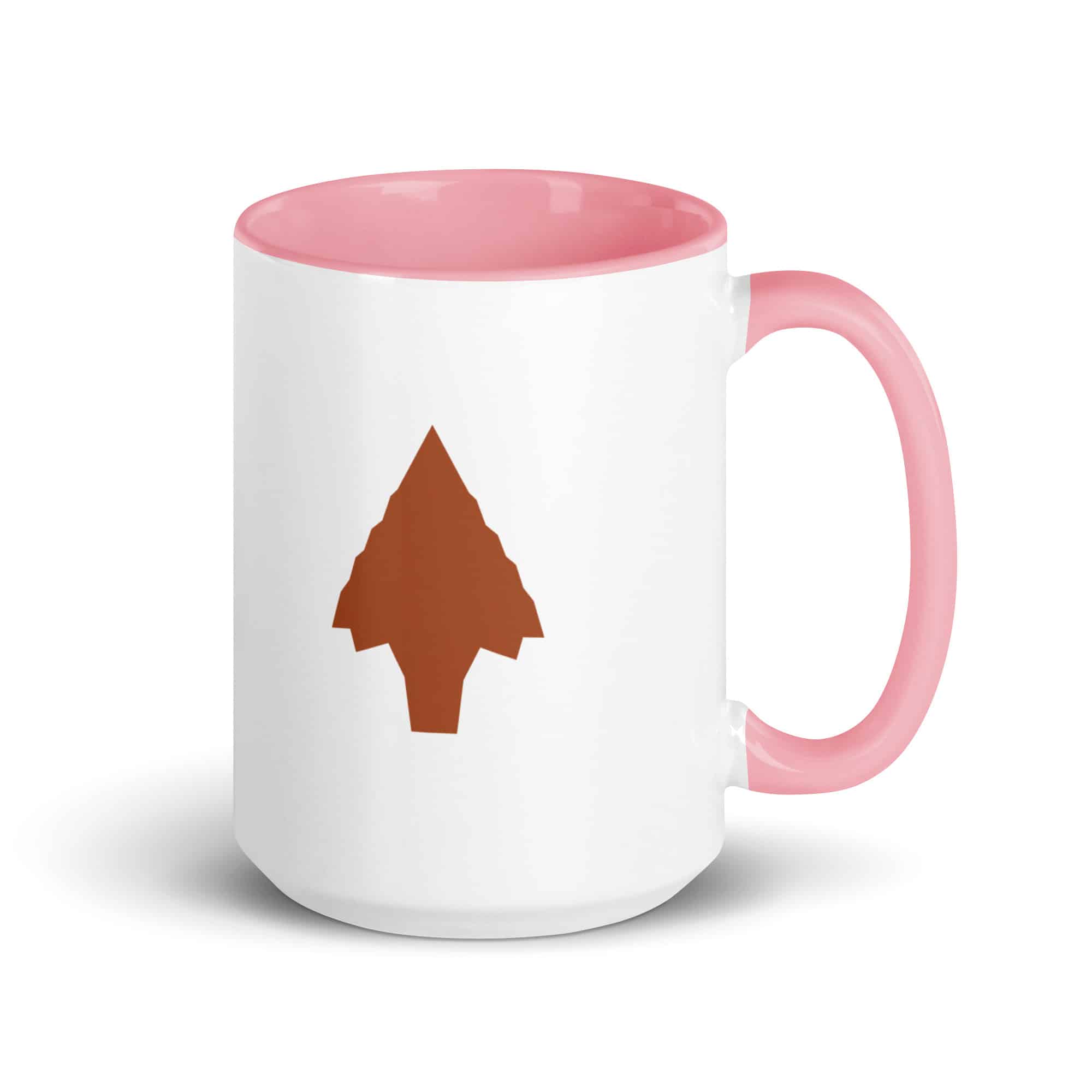 Terracotta Knapped Flint Arrowhead Color Inside Mug