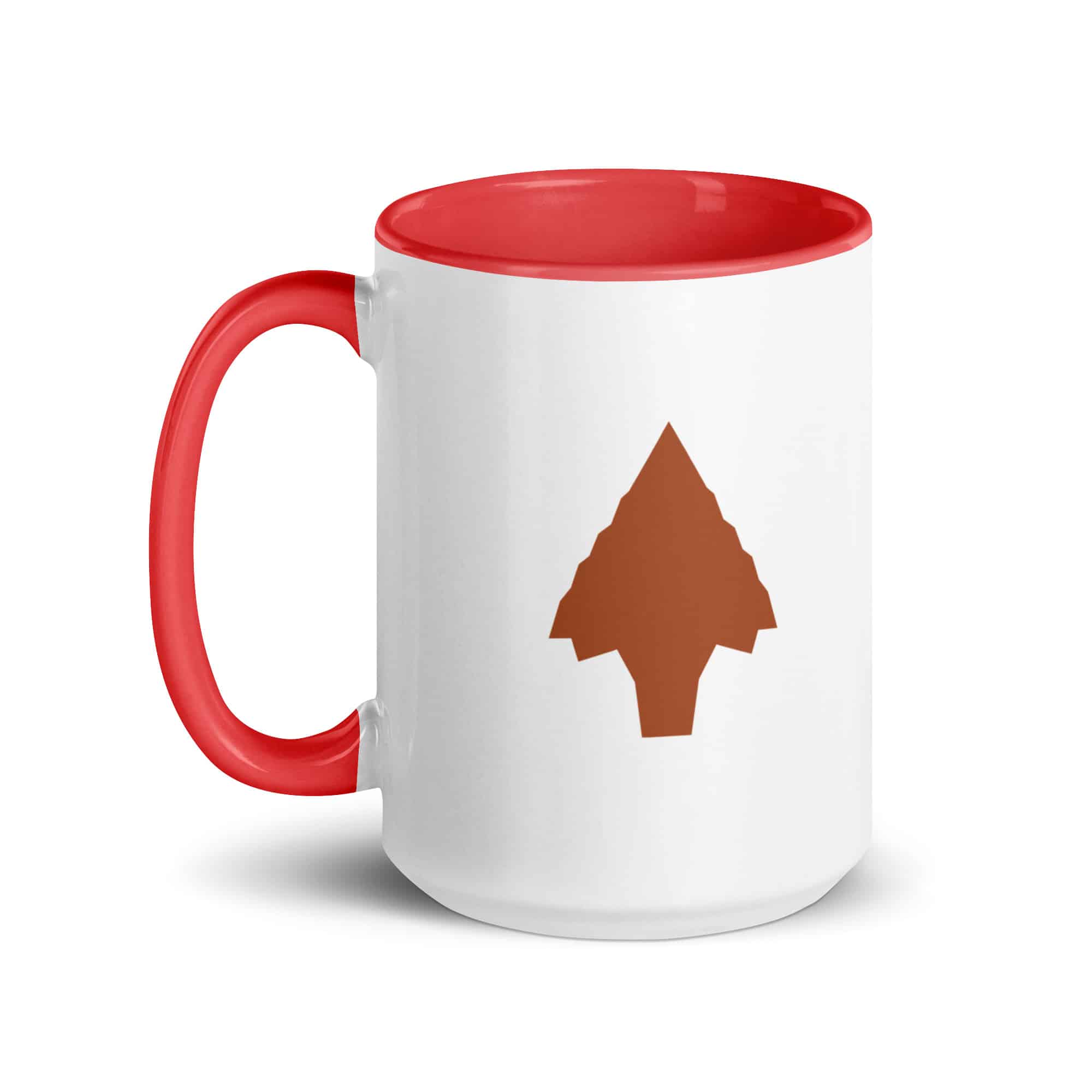 Terracotta Knapped Flint Arrowhead Color Inside Mug