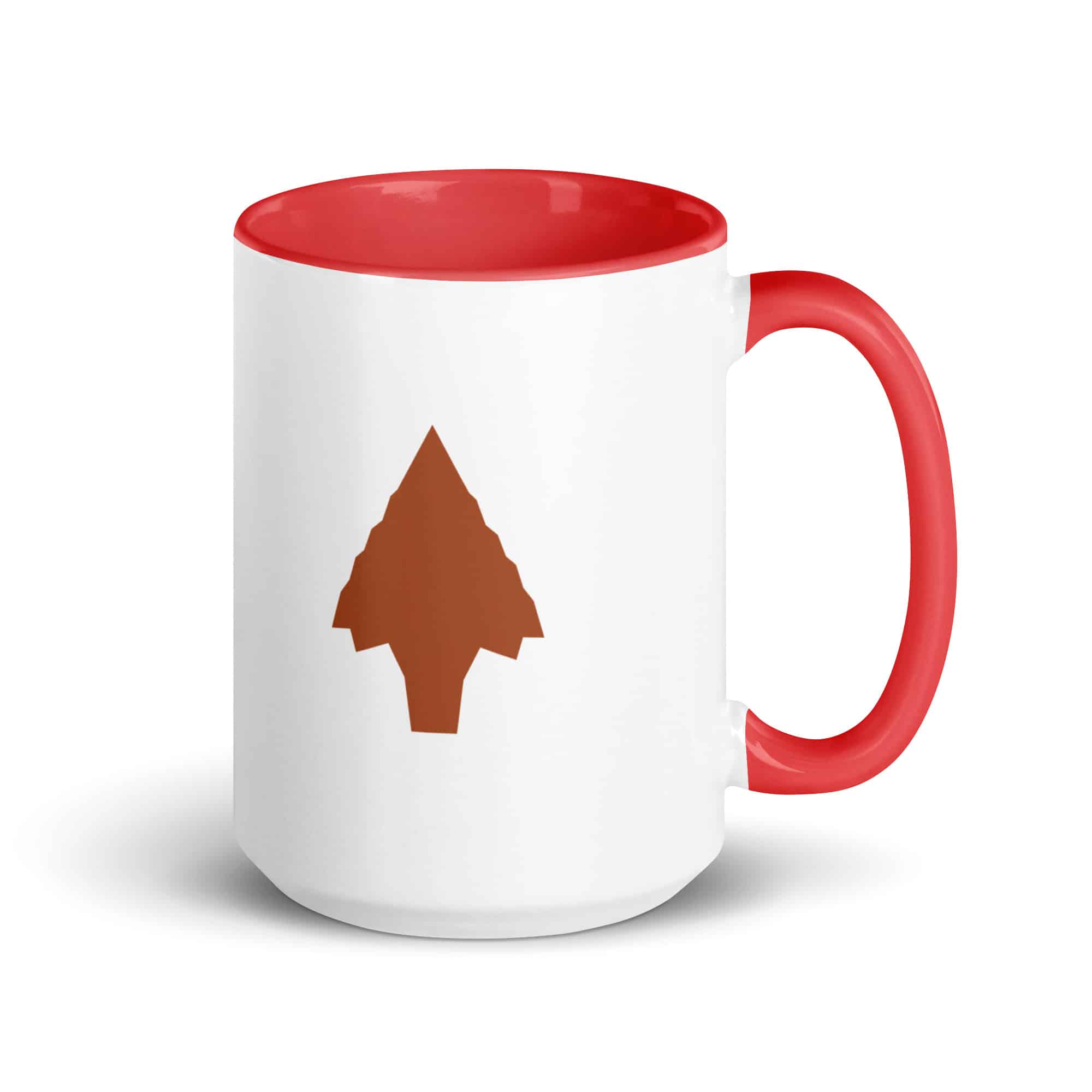 Terracotta Knapped Flint Arrowhead Color Inside Mug