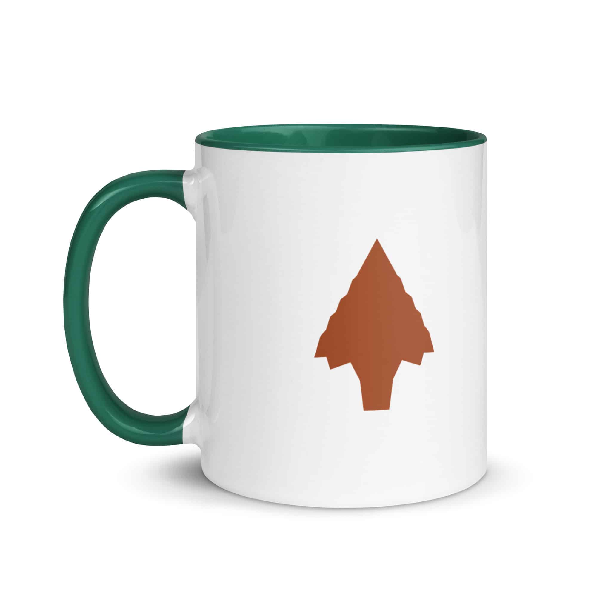 Terracotta Knapped Flint Arrowhead Color Inside Mug