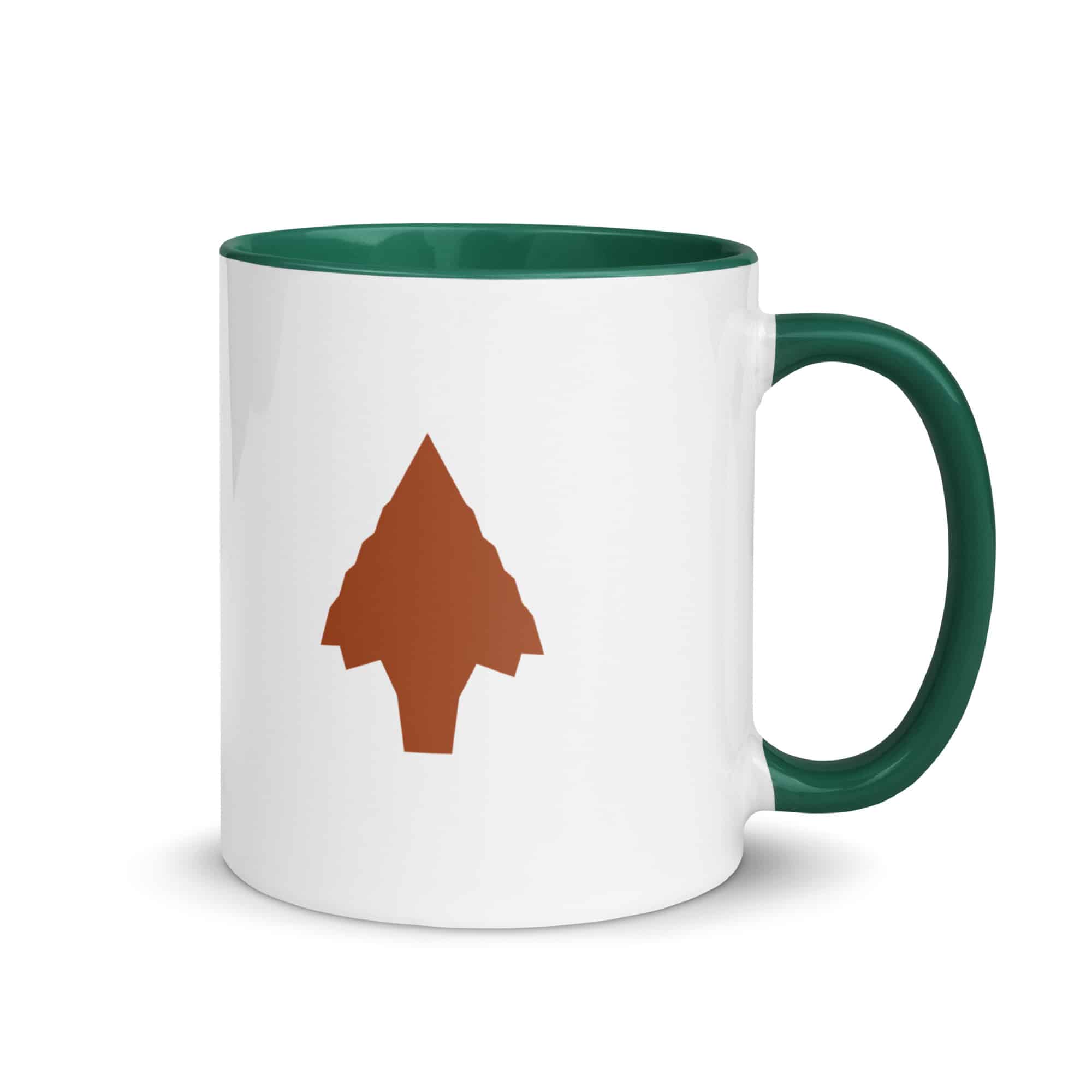 Terracotta Knapped Flint Arrowhead Color Inside Mug