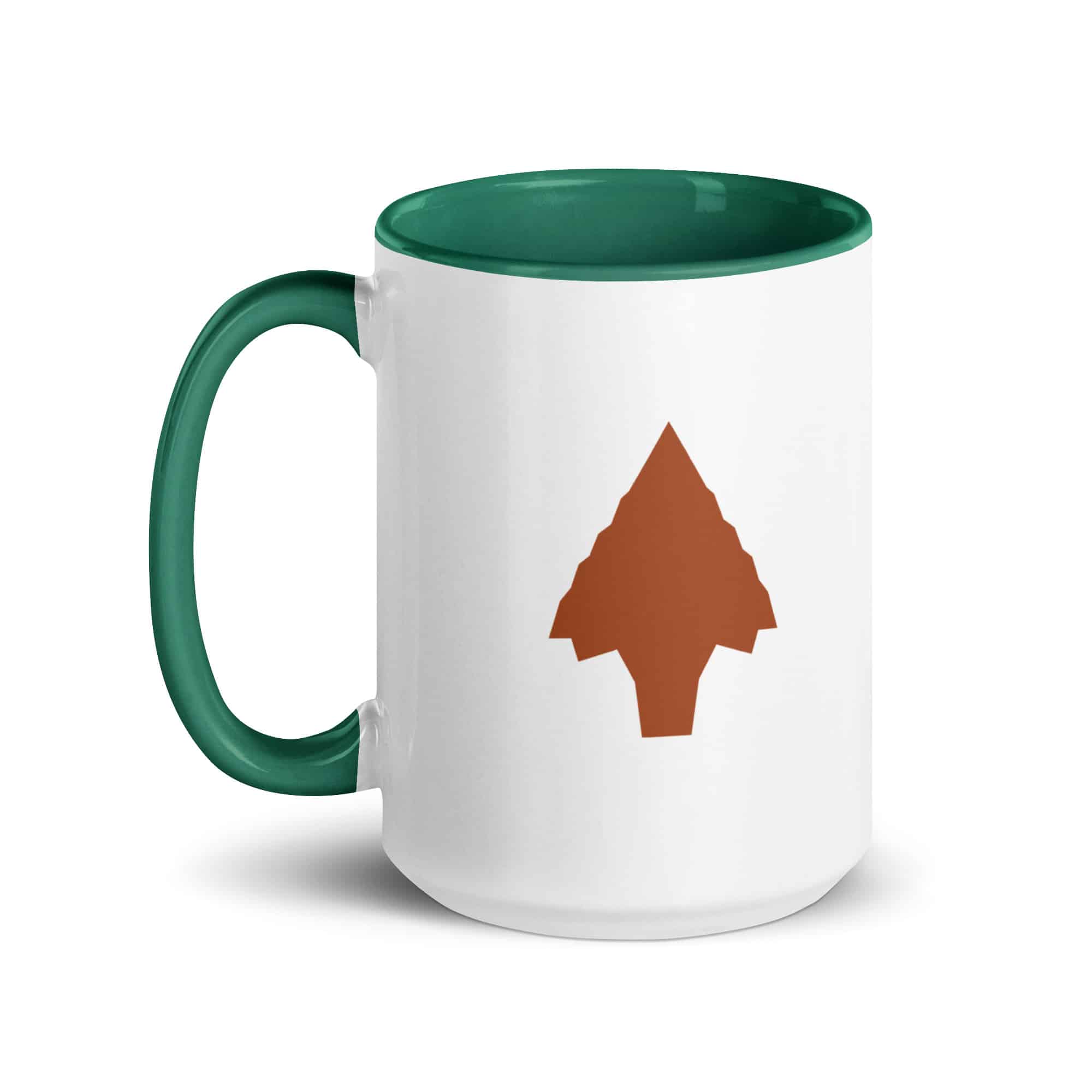 Terracotta Knapped Flint Arrowhead Color Inside Mug