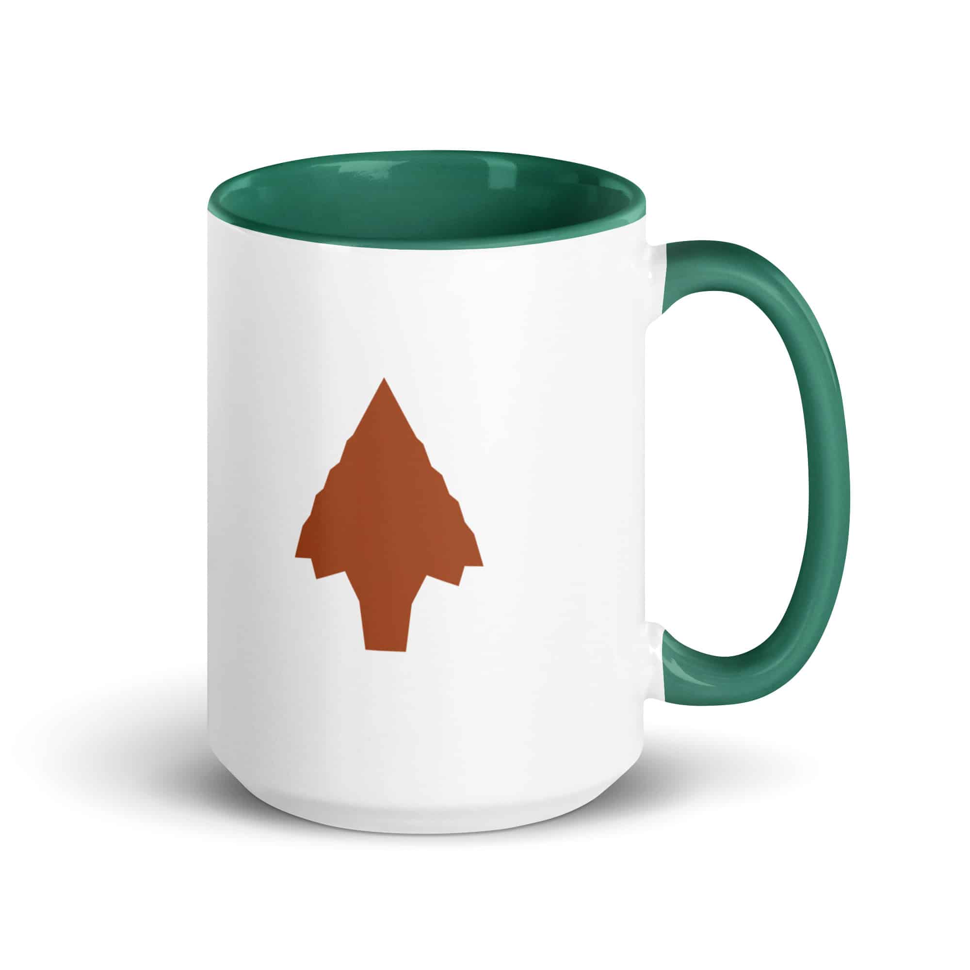 Terracotta Knapped Flint Arrowhead Color Inside Mug