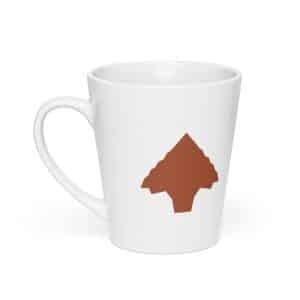 02 Knapped Flint Arrowhead Terracotta Latte Mug - 12 oz - Main