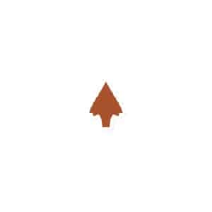 02 Knapped Flint Arrowhead Terracotta Die-Cut Magnet - 3″×3″ - Main