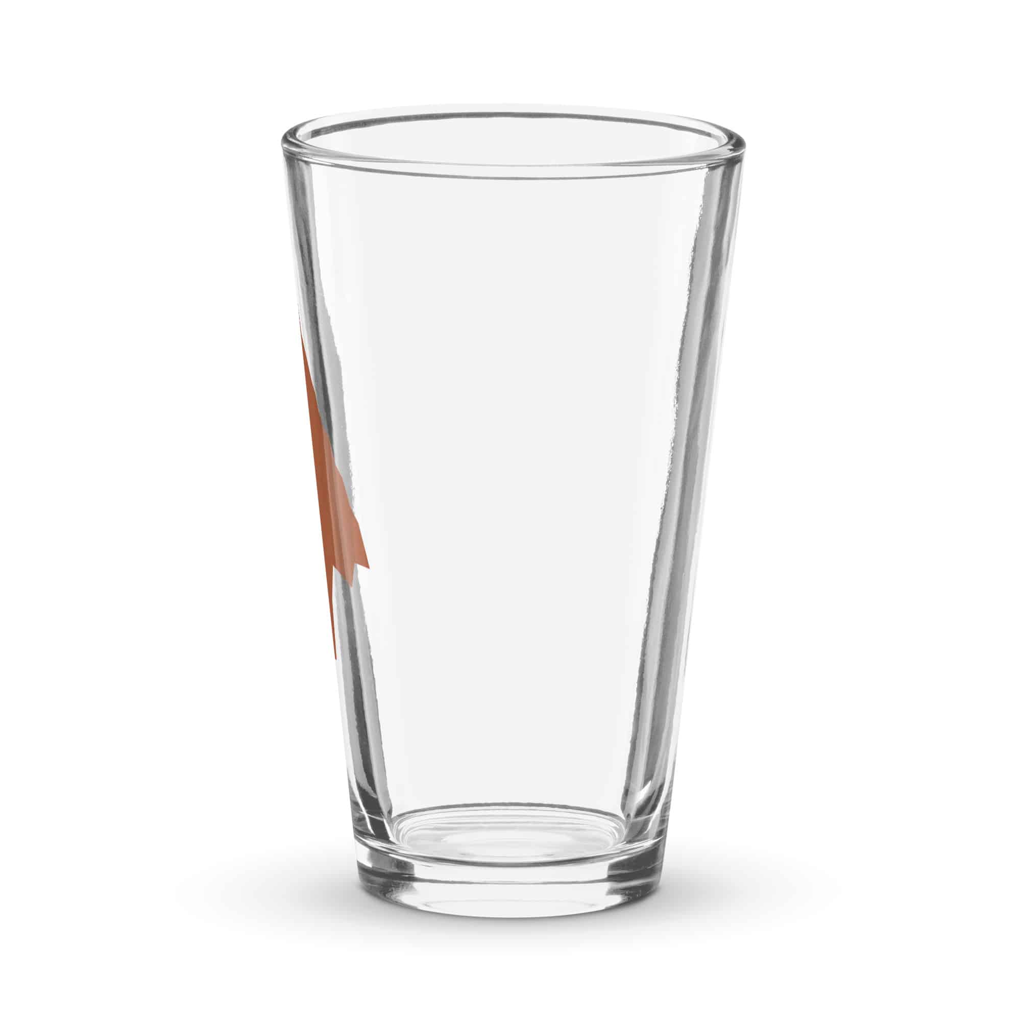 Terracotta Knapped Flint Arrowhead Pint Glass