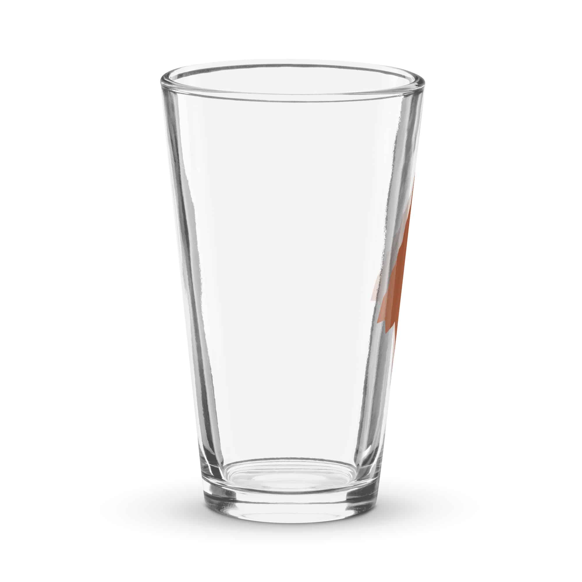 Terracotta Knapped Flint Arrowhead Pint Glass