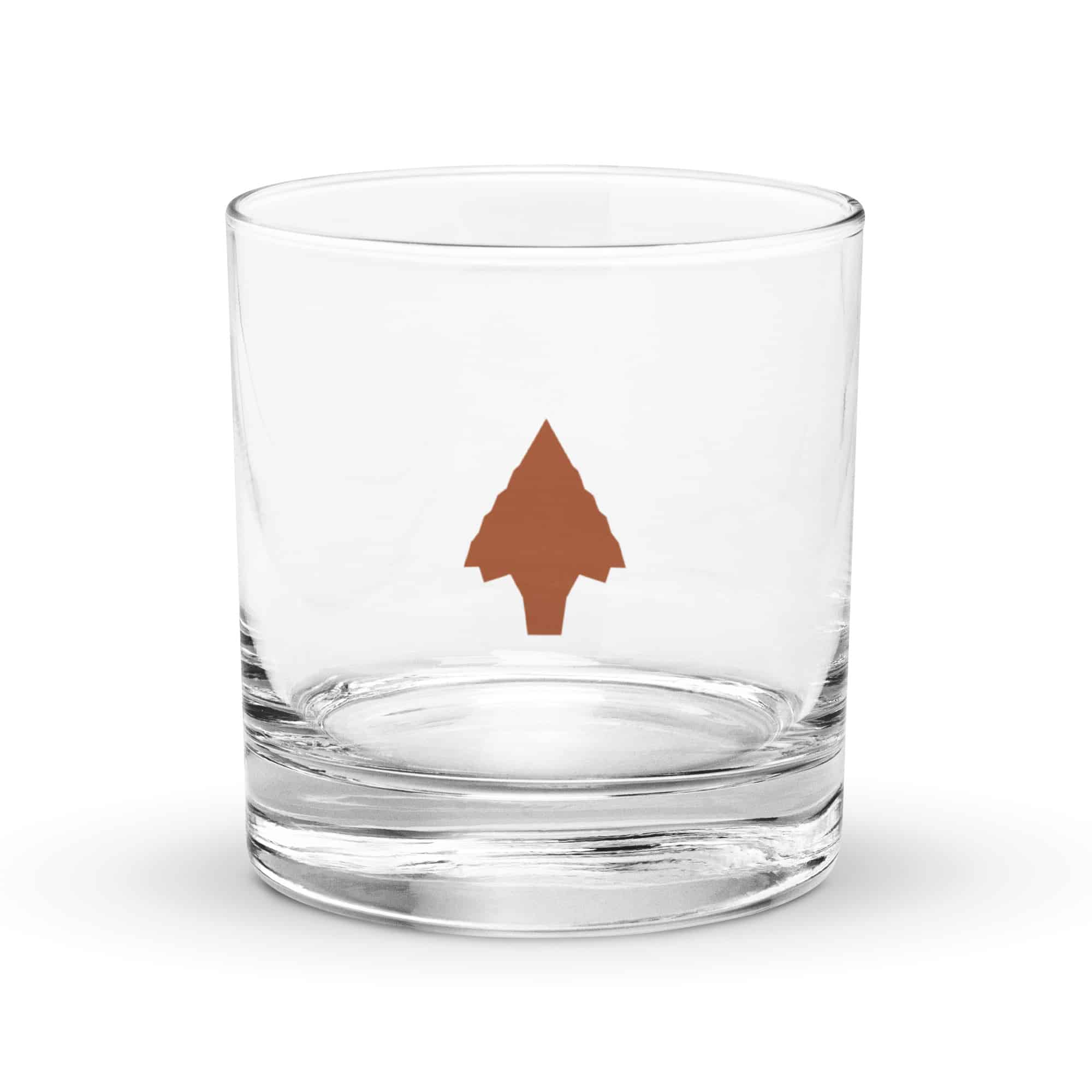 Terracotta Knapped Flint Arrowhead Rocks Glass