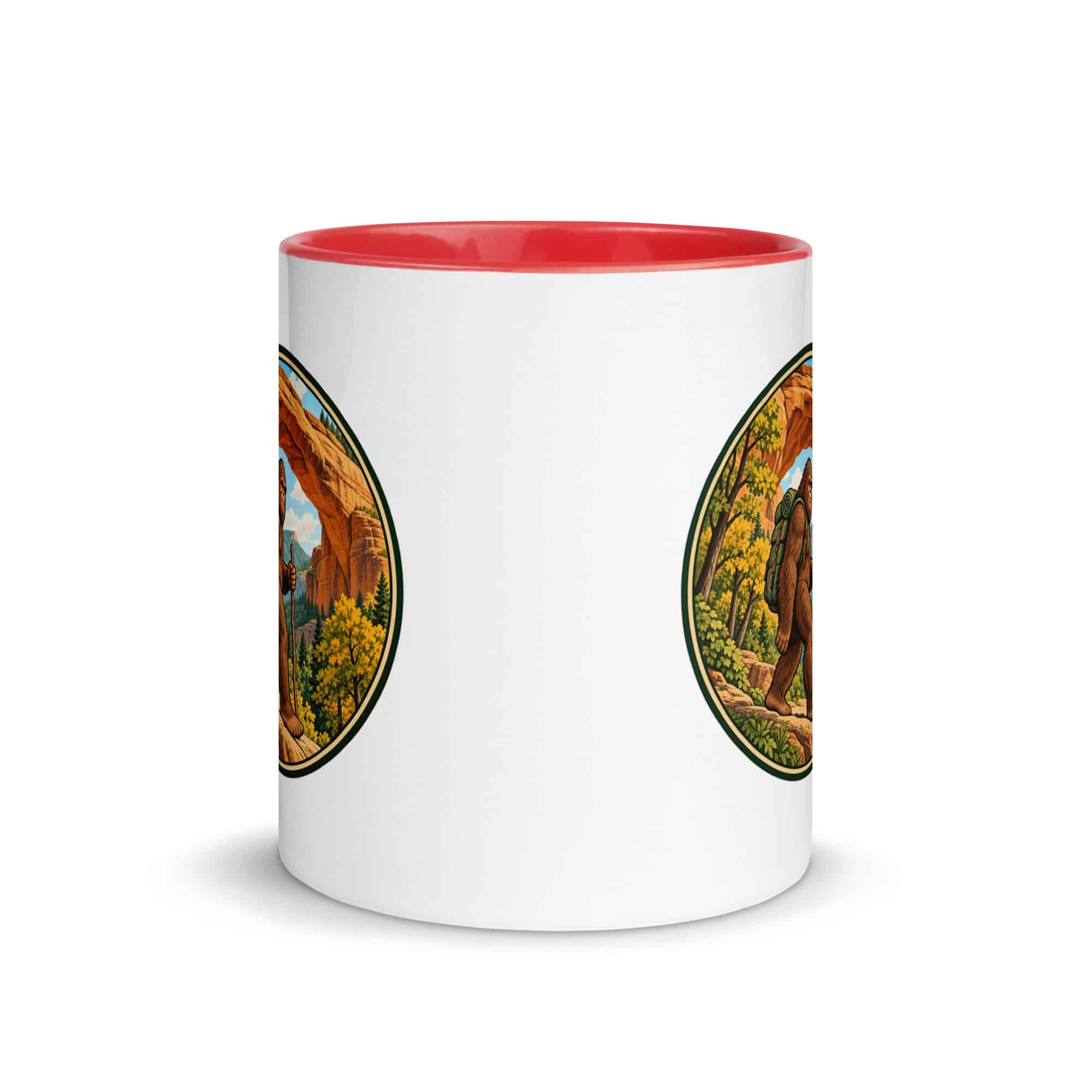Gorge Arch Hiker Bigfoot Color Inside Mug