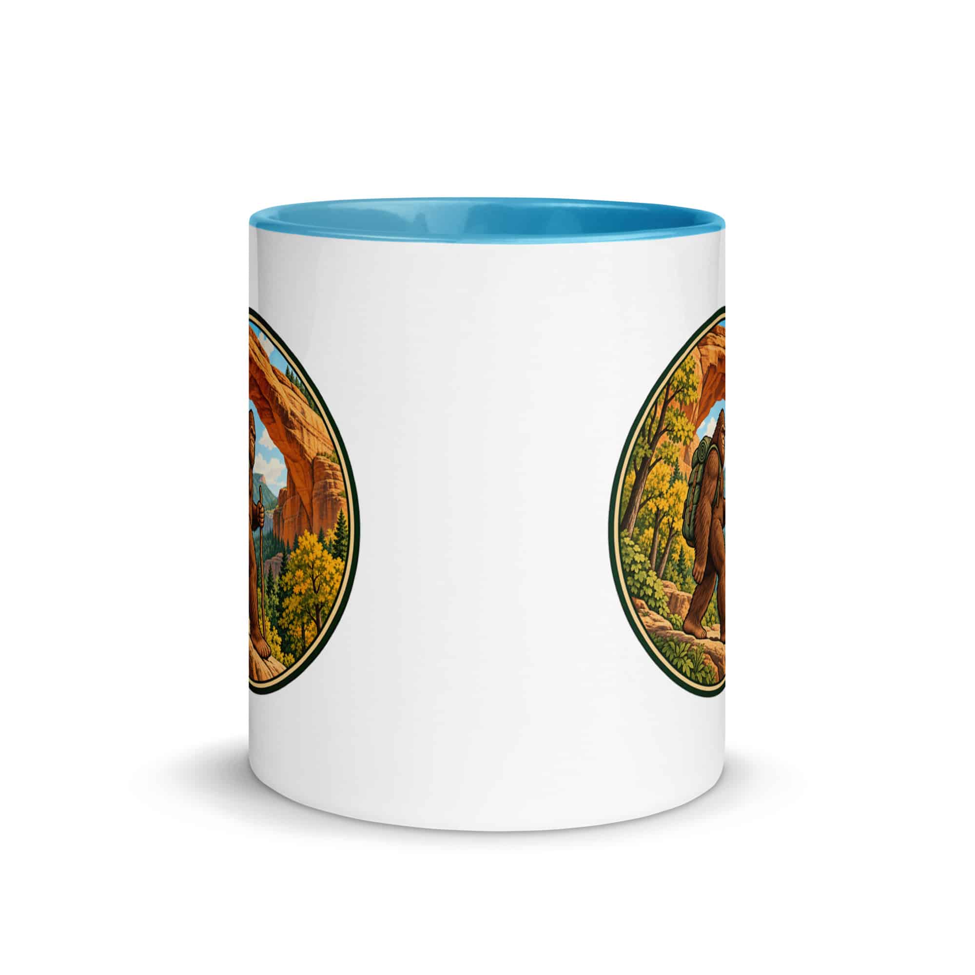 Gorge Arch Hiker Bigfoot Color Inside Mug