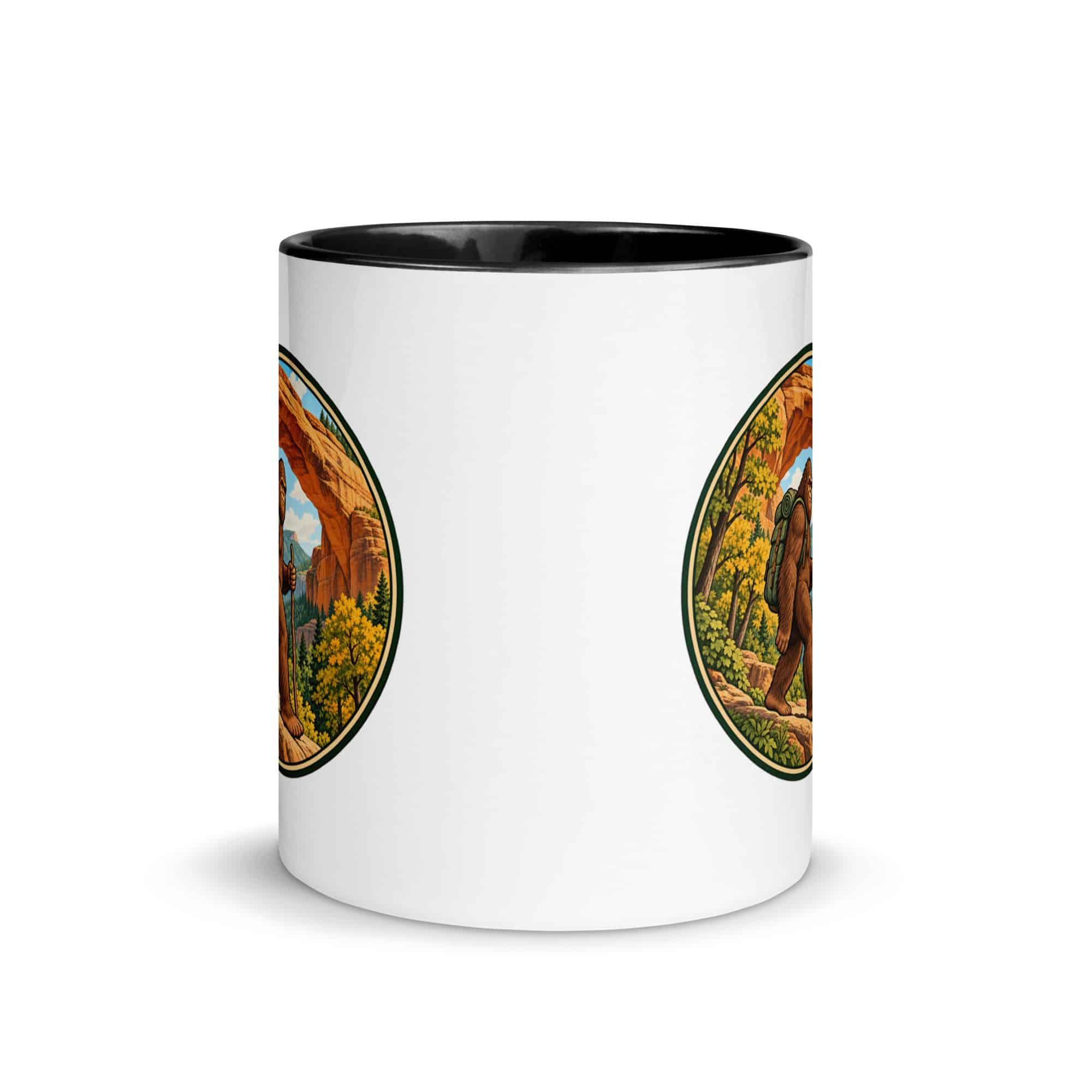 Gorge Arch Hiker Bigfoot Color Inside Mug