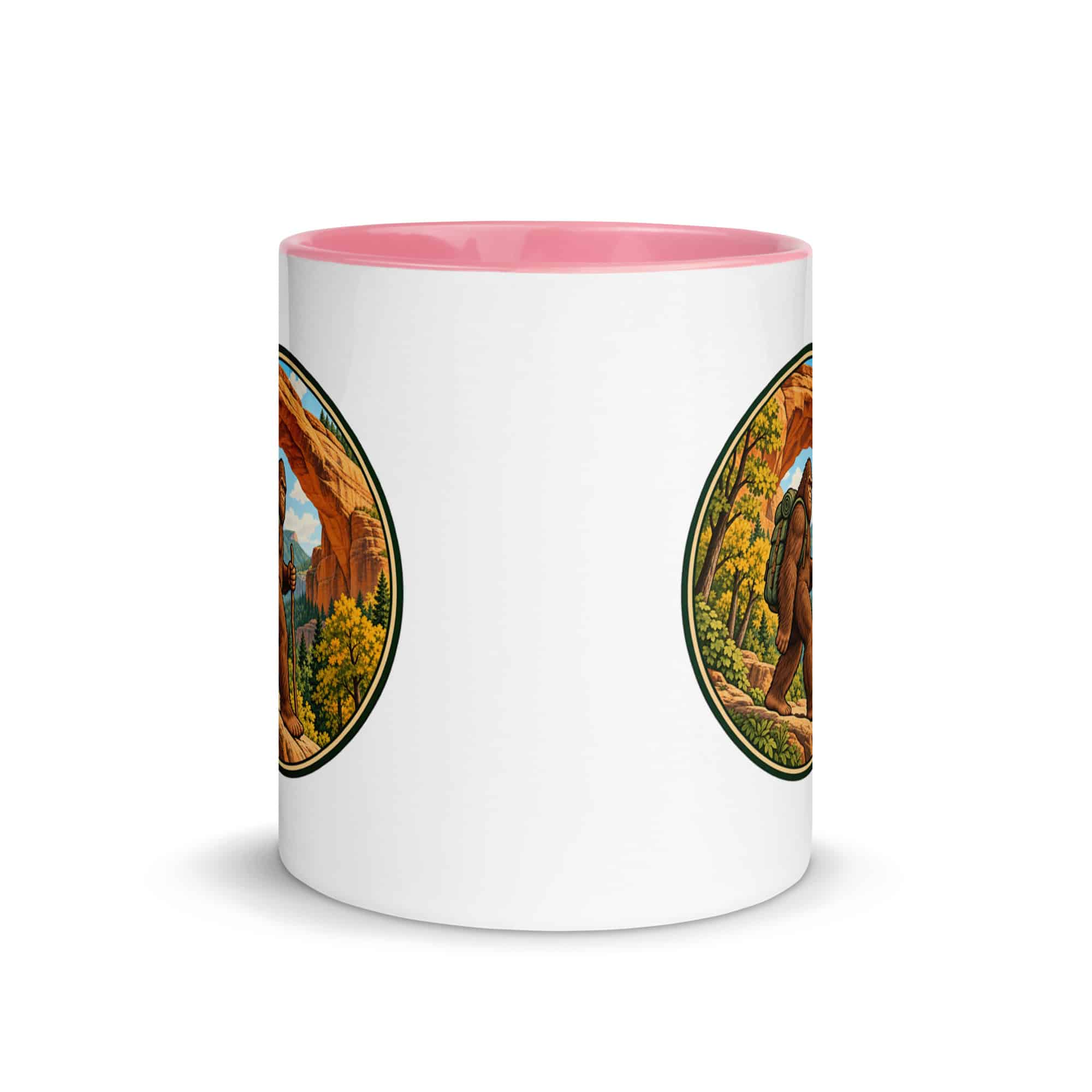 Gorge Arch Hiker Bigfoot Color Inside Mug