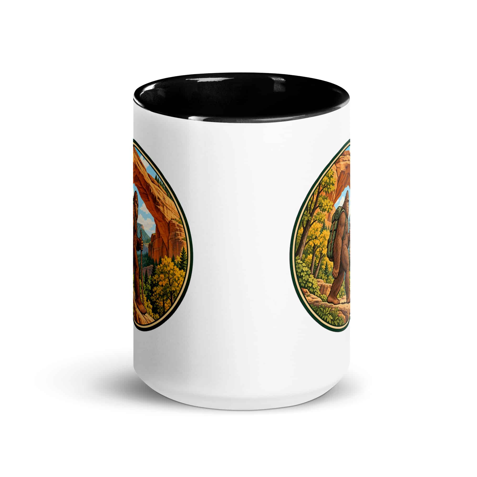 Gorge Arch Hiker Bigfoot Color Inside Mug