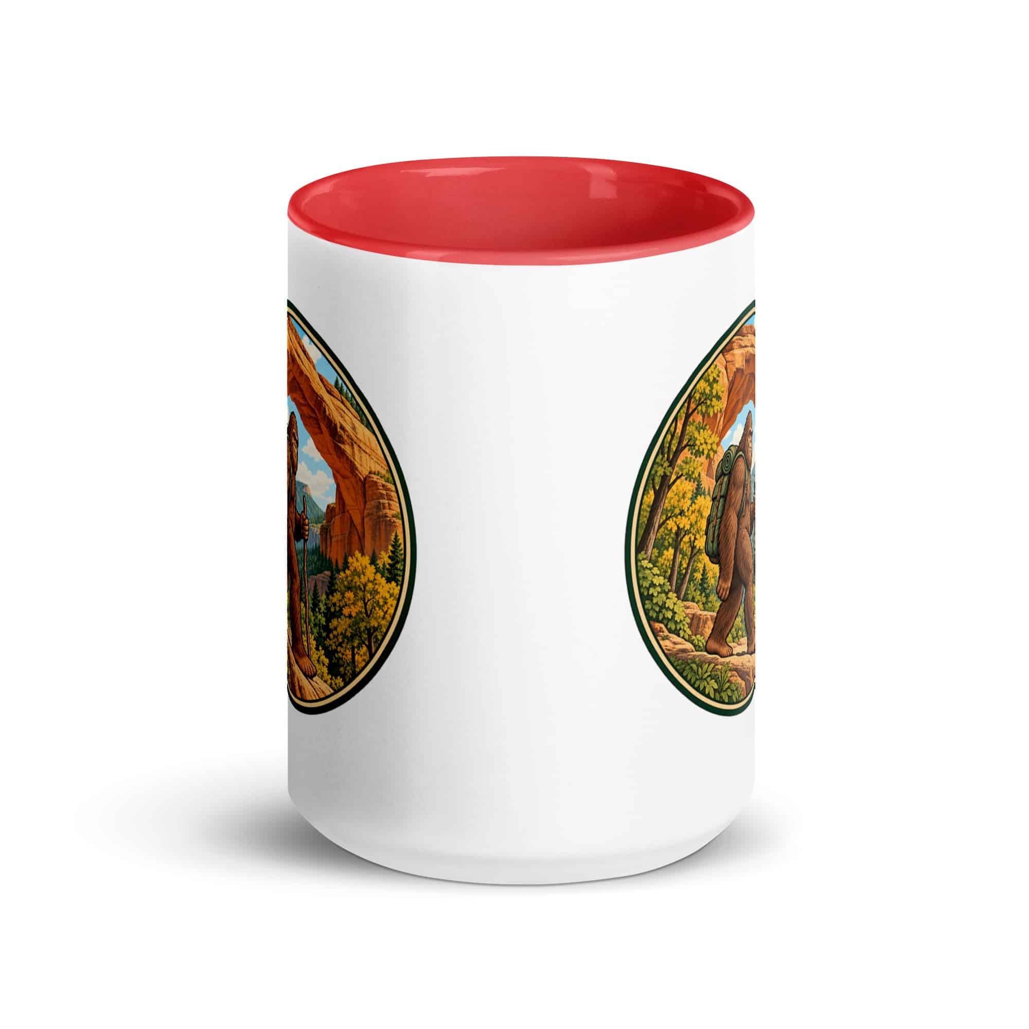 Gorge Arch Hiker Bigfoot Color Inside Mug