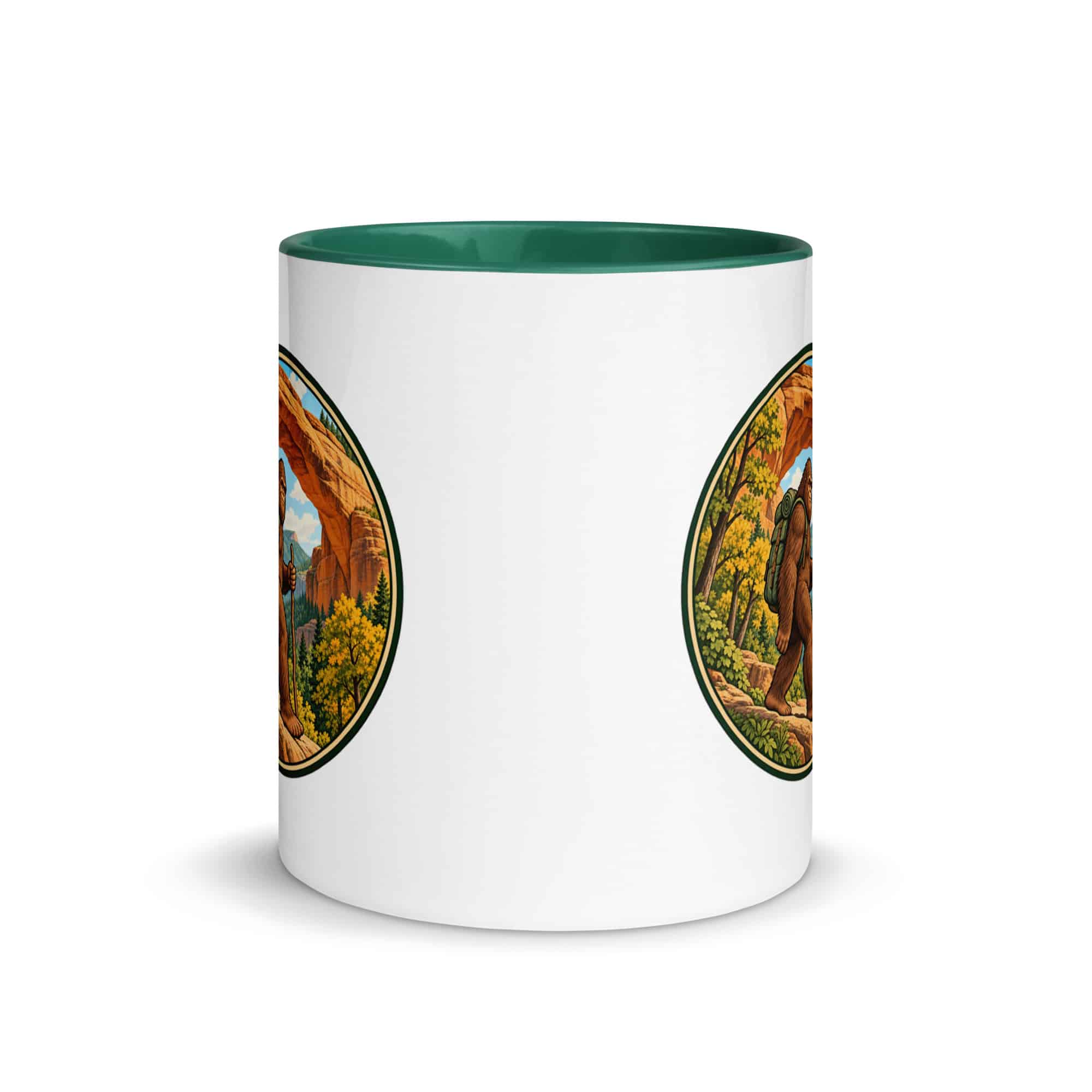 Gorge Arch Hiker Bigfoot Color Inside Mug