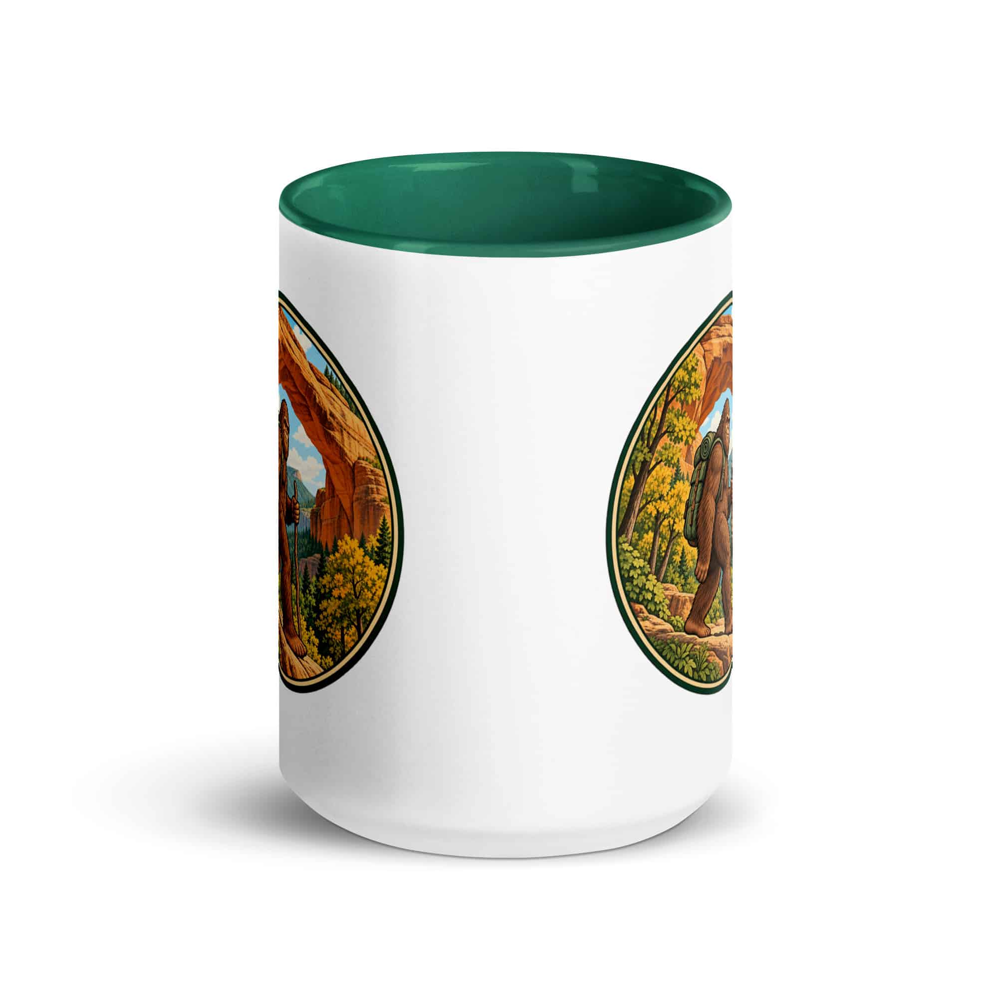 Gorge Arch Hiker Bigfoot Color Inside Mug