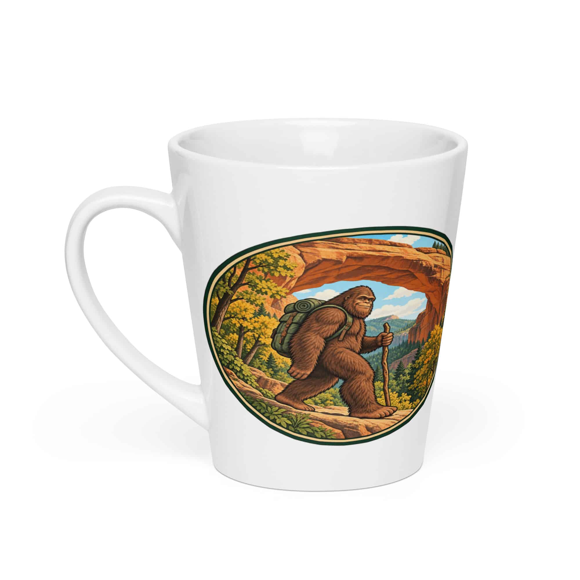 Bigfoot Sandstone Arch Hiker Latte Mug