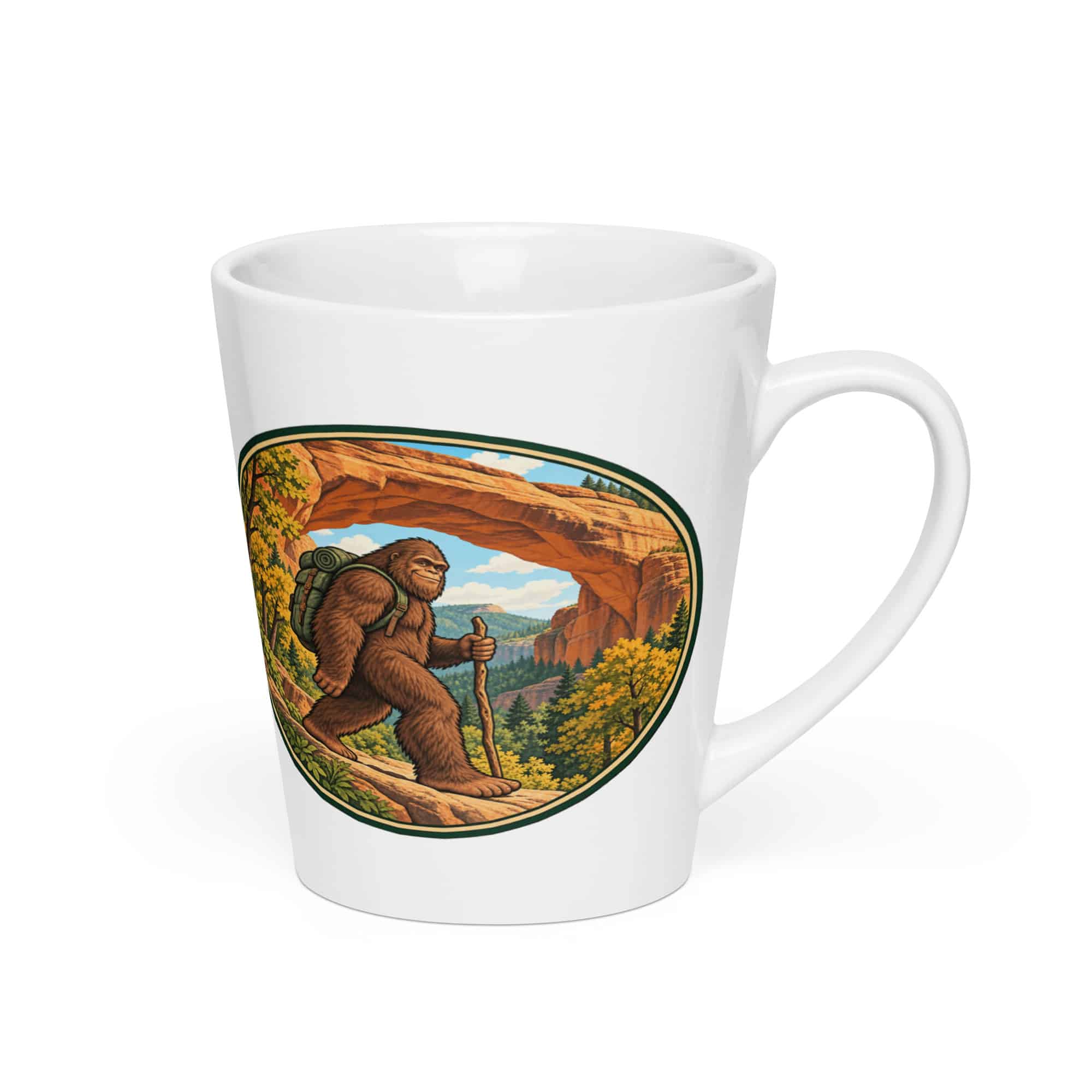 Bigfoot Sandstone Arch Hiker Latte Mug