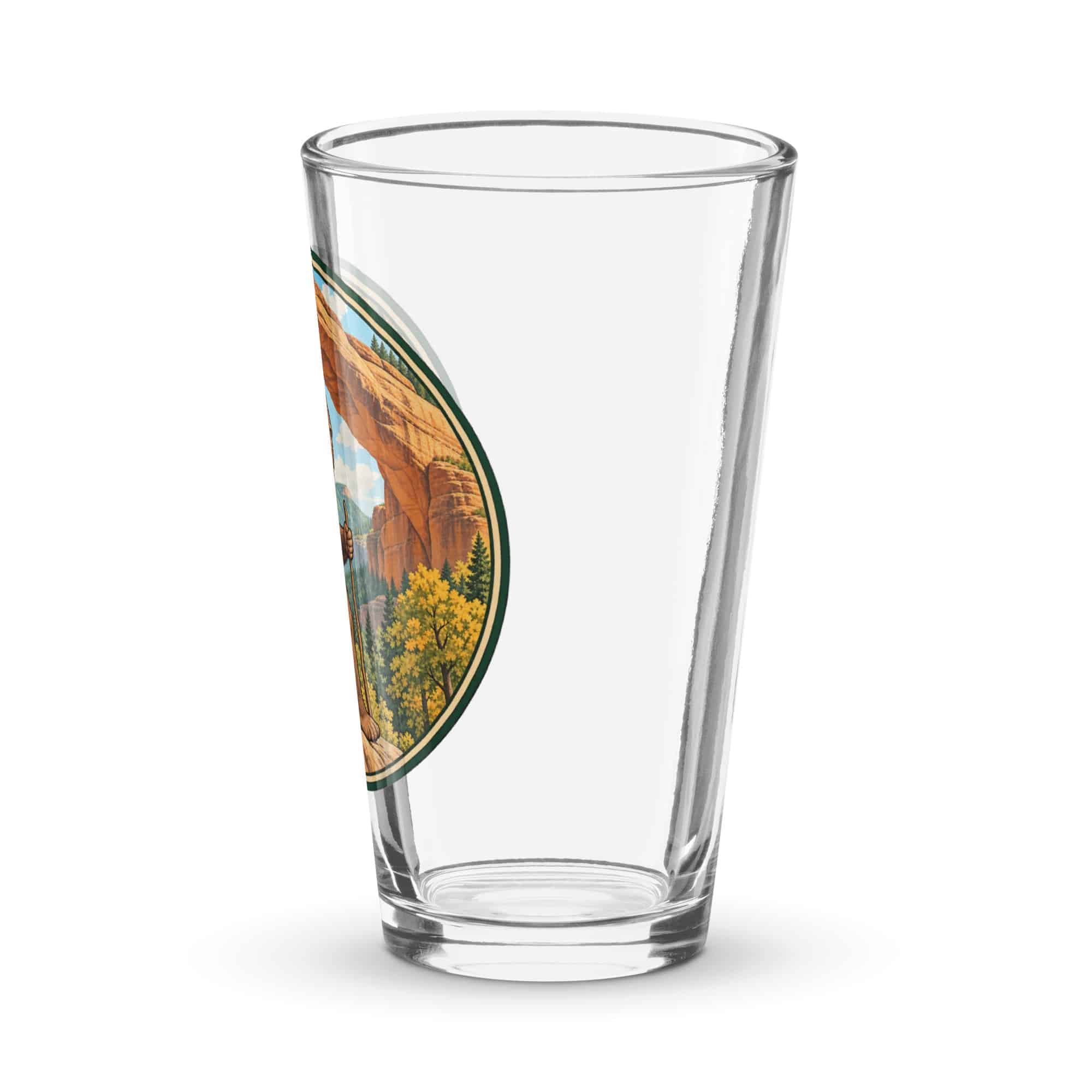 Gorge Arch Bigfoot Hiker Pint Glass