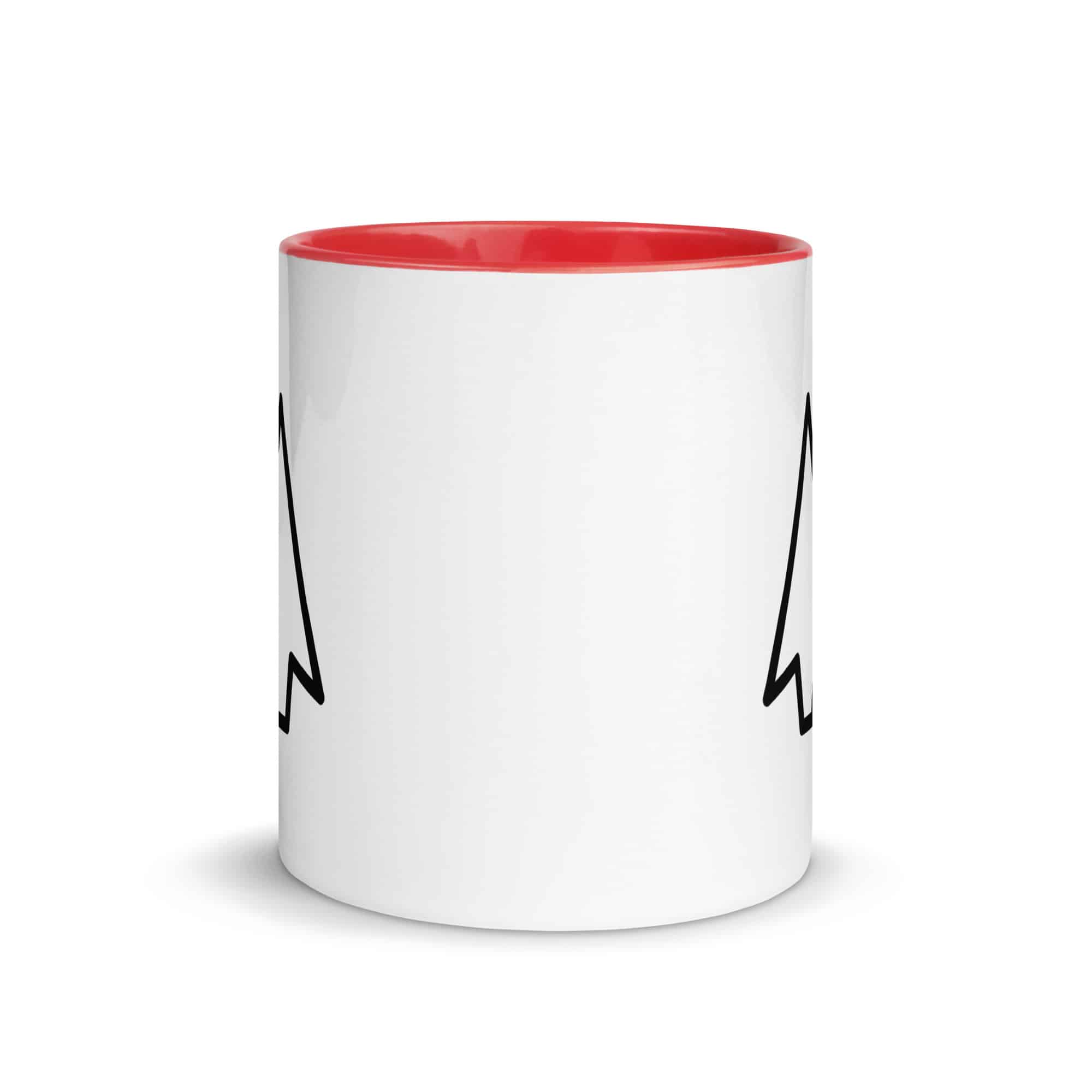 Black Open Arrowhead Color Inside Mug