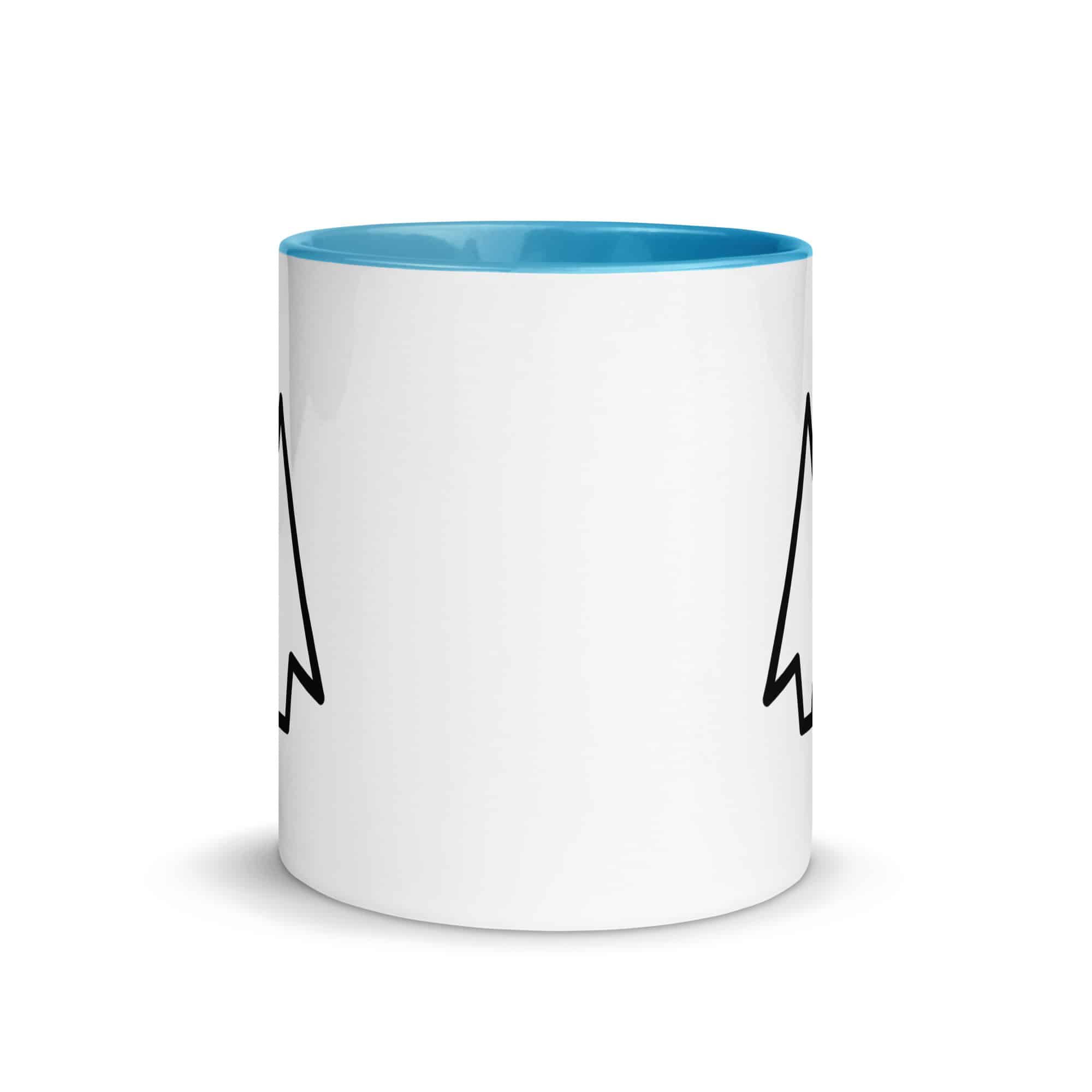 Black Open Arrowhead Color Inside Mug