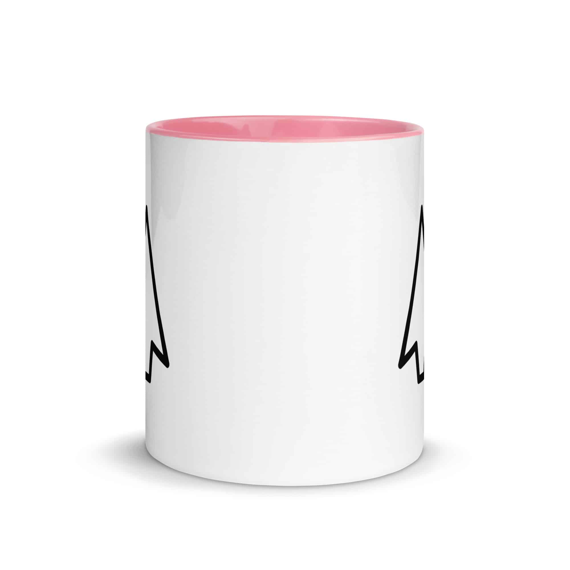 Black Open Arrowhead Color Inside Mug