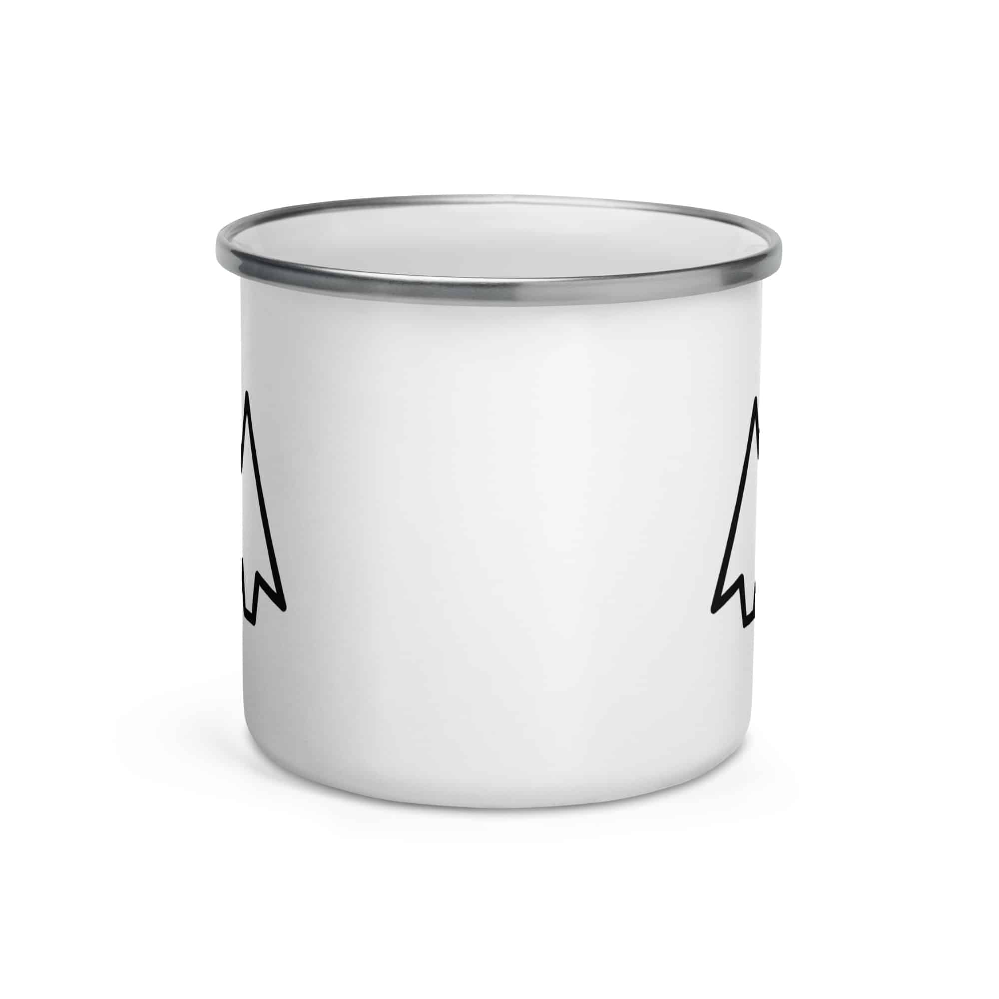 Black Open Arrowhead Enamel Camp Mug
