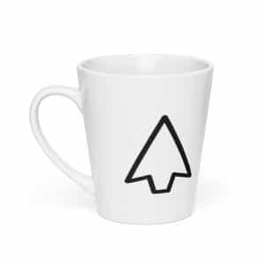 03 Open Arrowhead Black Latte Mug - 12 oz - Main