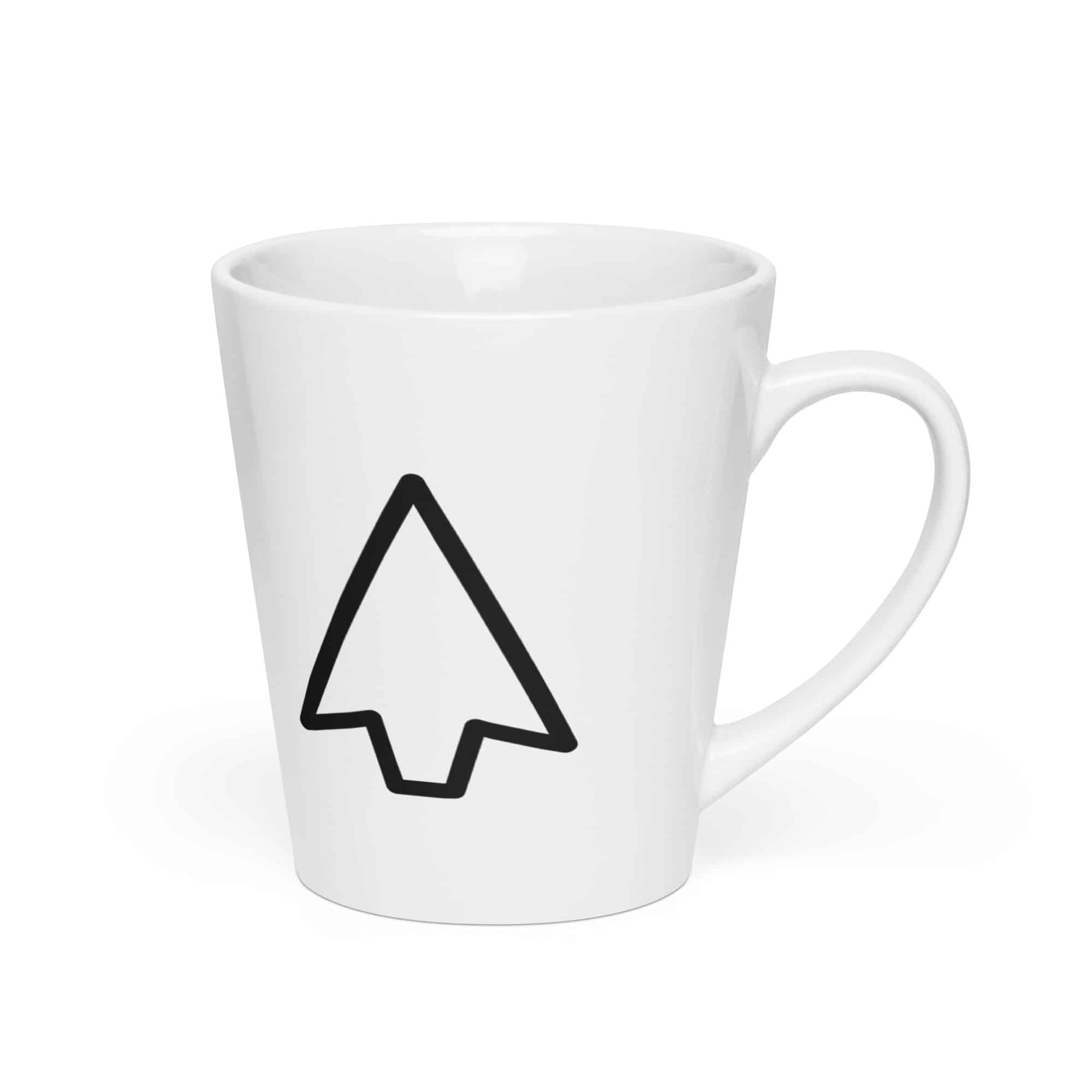 Black Open Arrowhead Latte Mug
