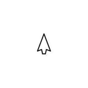 03 Open Arrowhead Black Die-Cut Magnet - 3″×3″ - Main