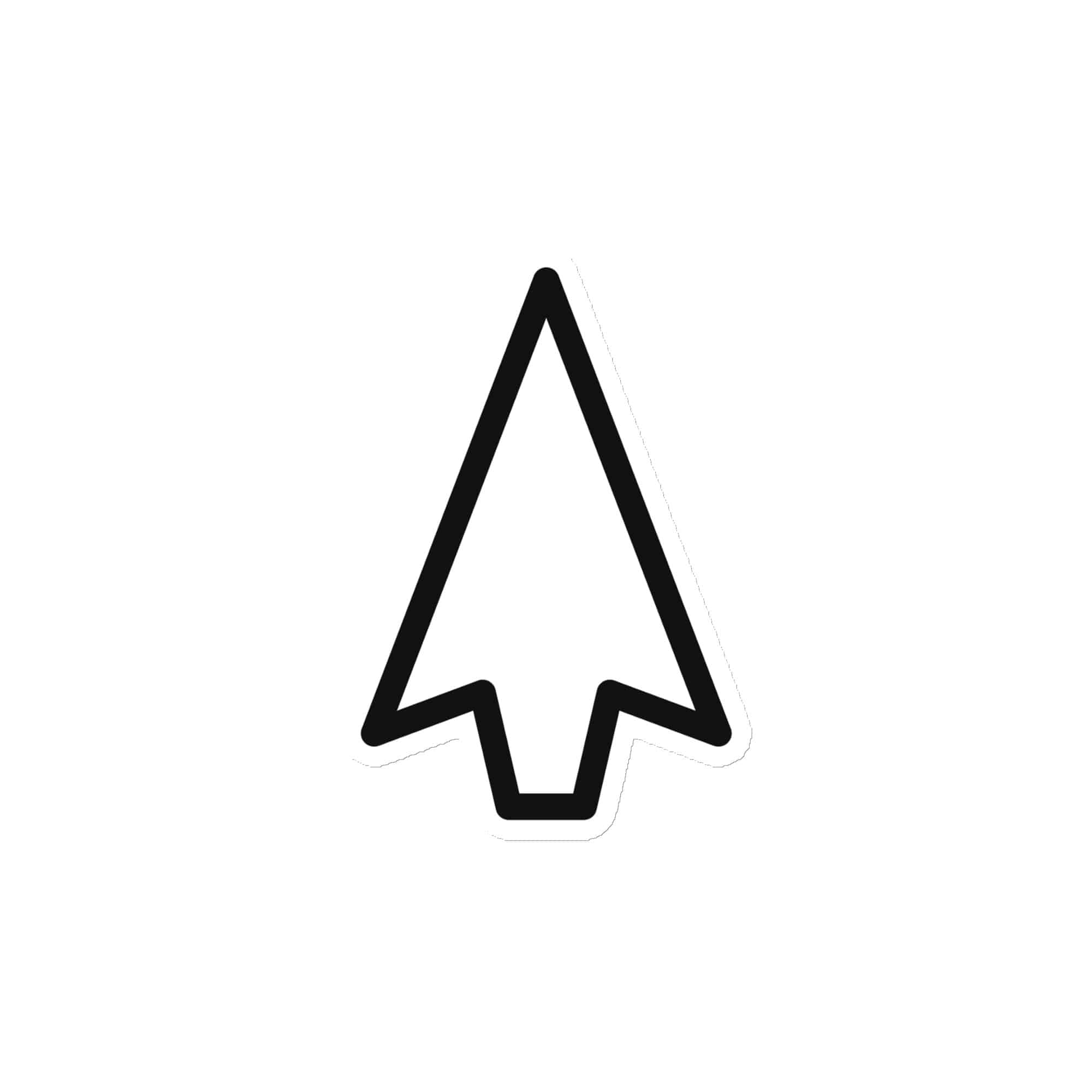 Black Open Arrowhead Die-Cut Magnet