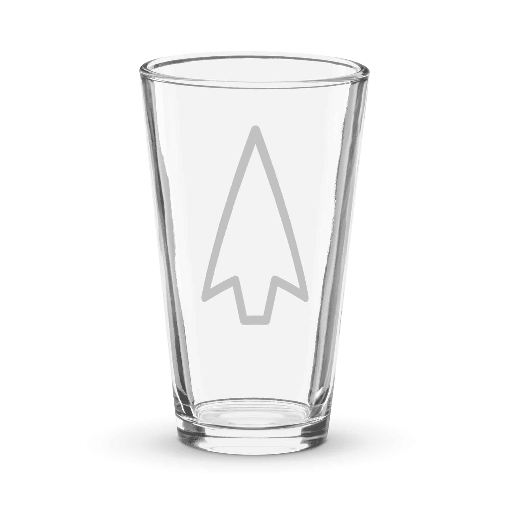 Black Open Arrowhead Pint Glass