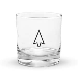 03 Open Arrowhead Black Rocks Glass - 10.5 oz - Main