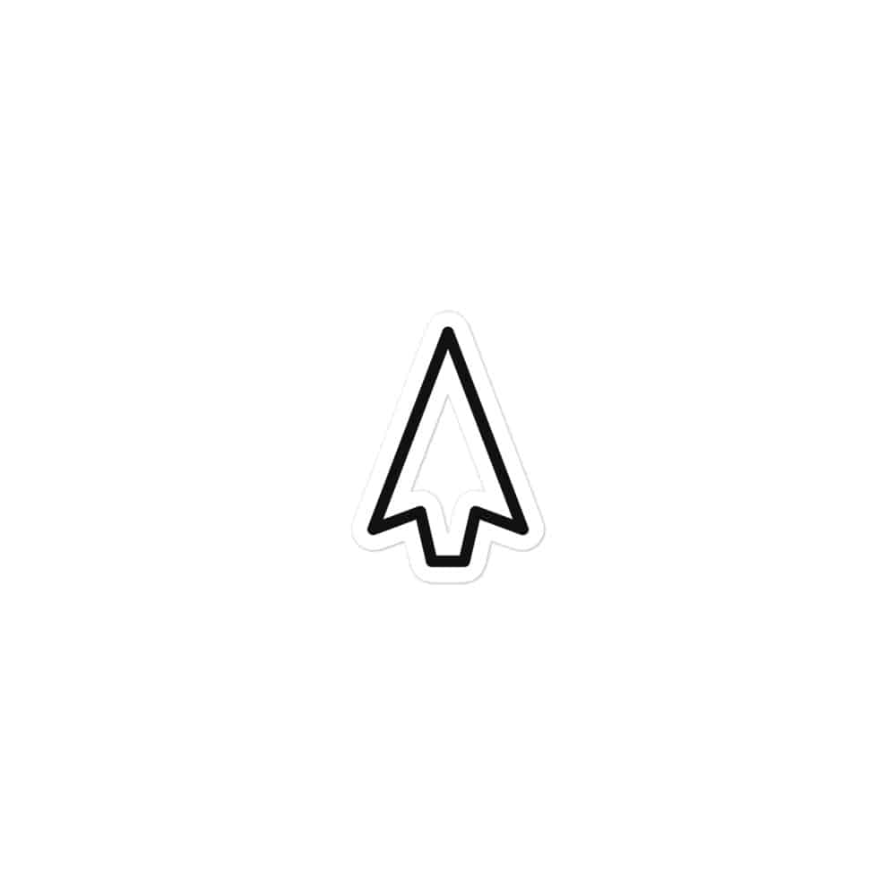 Black Open Arrowhead Vinyl Sticker