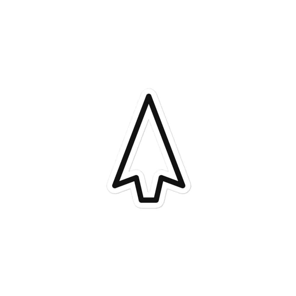 Black Open Arrowhead Vinyl Sticker