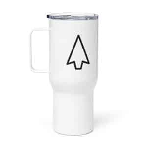 03 Open Arrowhead Black Travel Mug - 25 oz - Main