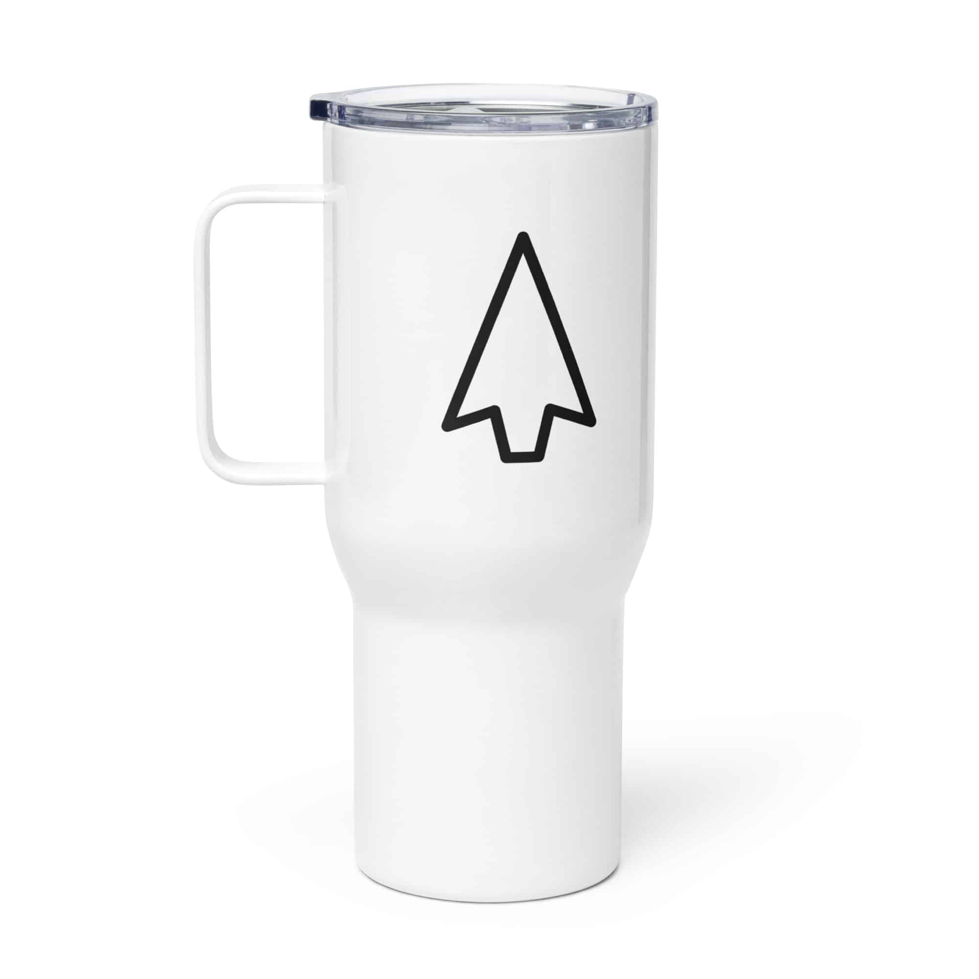 Black Open Arrowhead Travel Mug