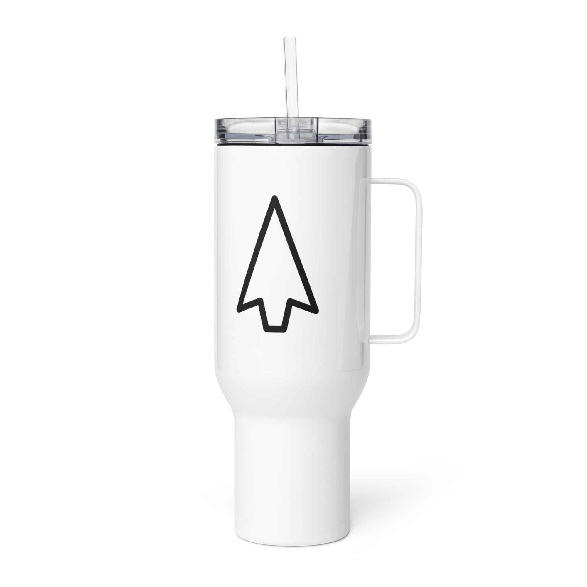 Black Open Arrowhead Travel Mug